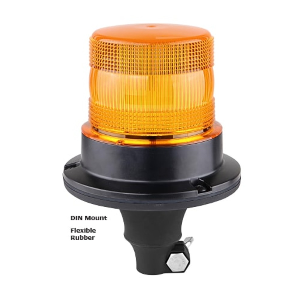 R65 LED blinkende varsellys 10 - 30v med PC Flexi-DIN brakett