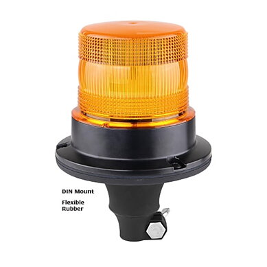R65 LED flashing beacon 10 - 30v with PC Flexi-DIN bracket