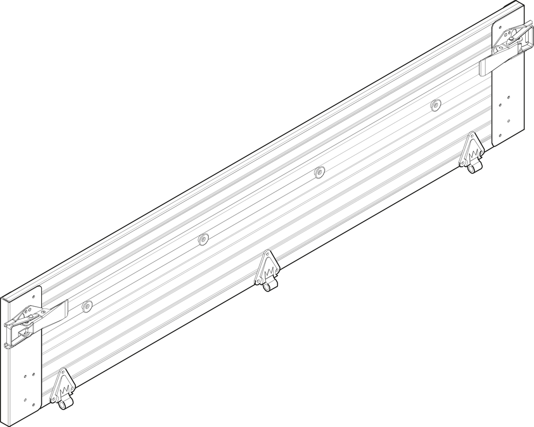 Extension board front/rear s-4000 (4310) alu