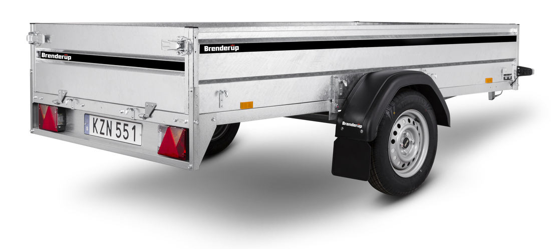 Brenderup Lågbyggd flakvagn Serie LMT Bromsad Tvåaxlad 1250 kg - 2
