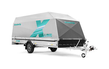 Brenderup Snöskotersläp X-line Silver Frostbite Inline 450L 1000 kg