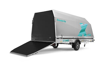 Brenderup Snöskotersläp X-line Silver Frostbite Inline 450L 1240 kg