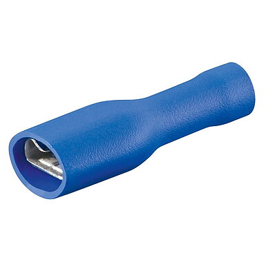 Flatstifthylse helisolert Blå 1,5-2,5mm² 10-pakke