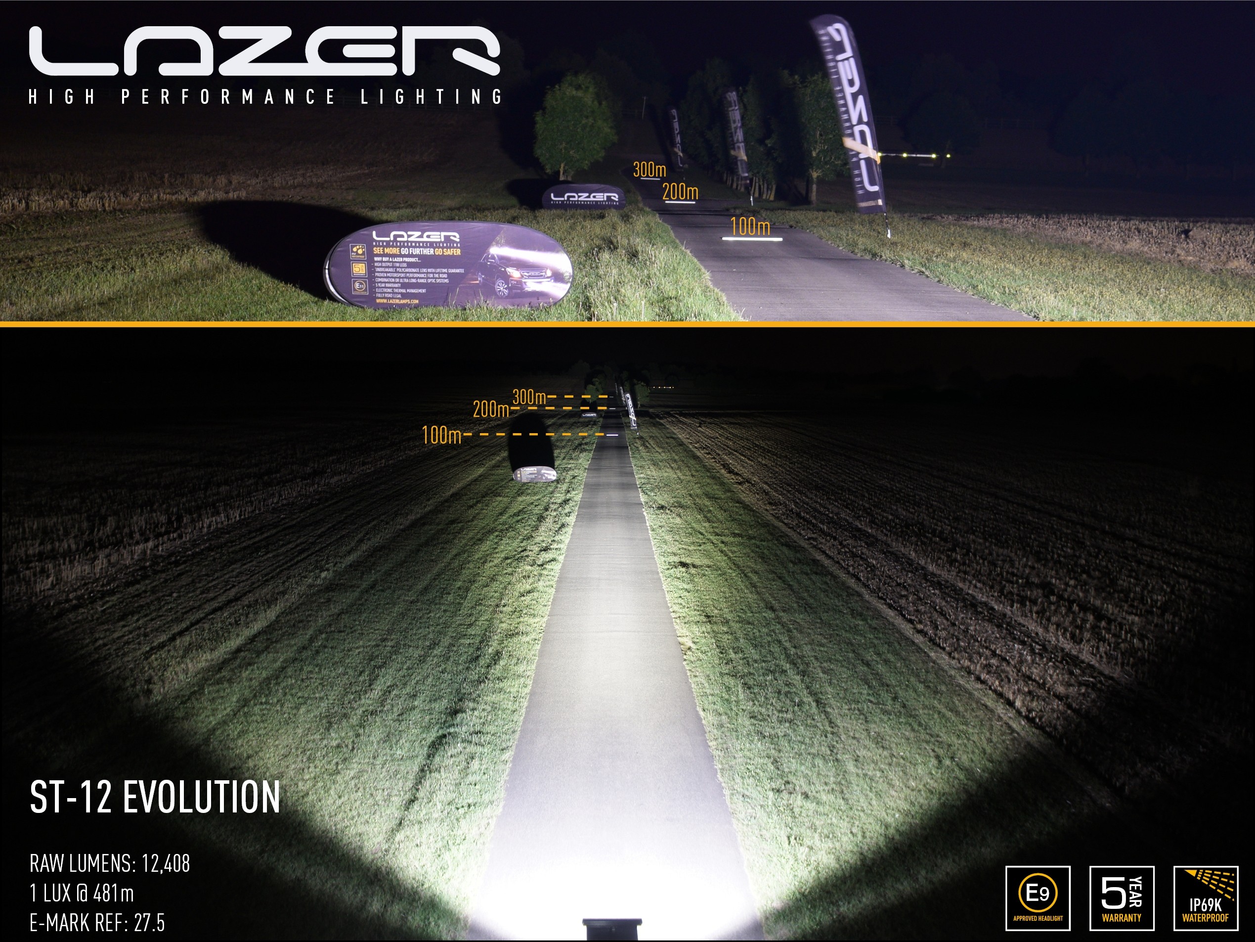 Lazer ST12 Evolution E-Mark LED Bar Kit - 8