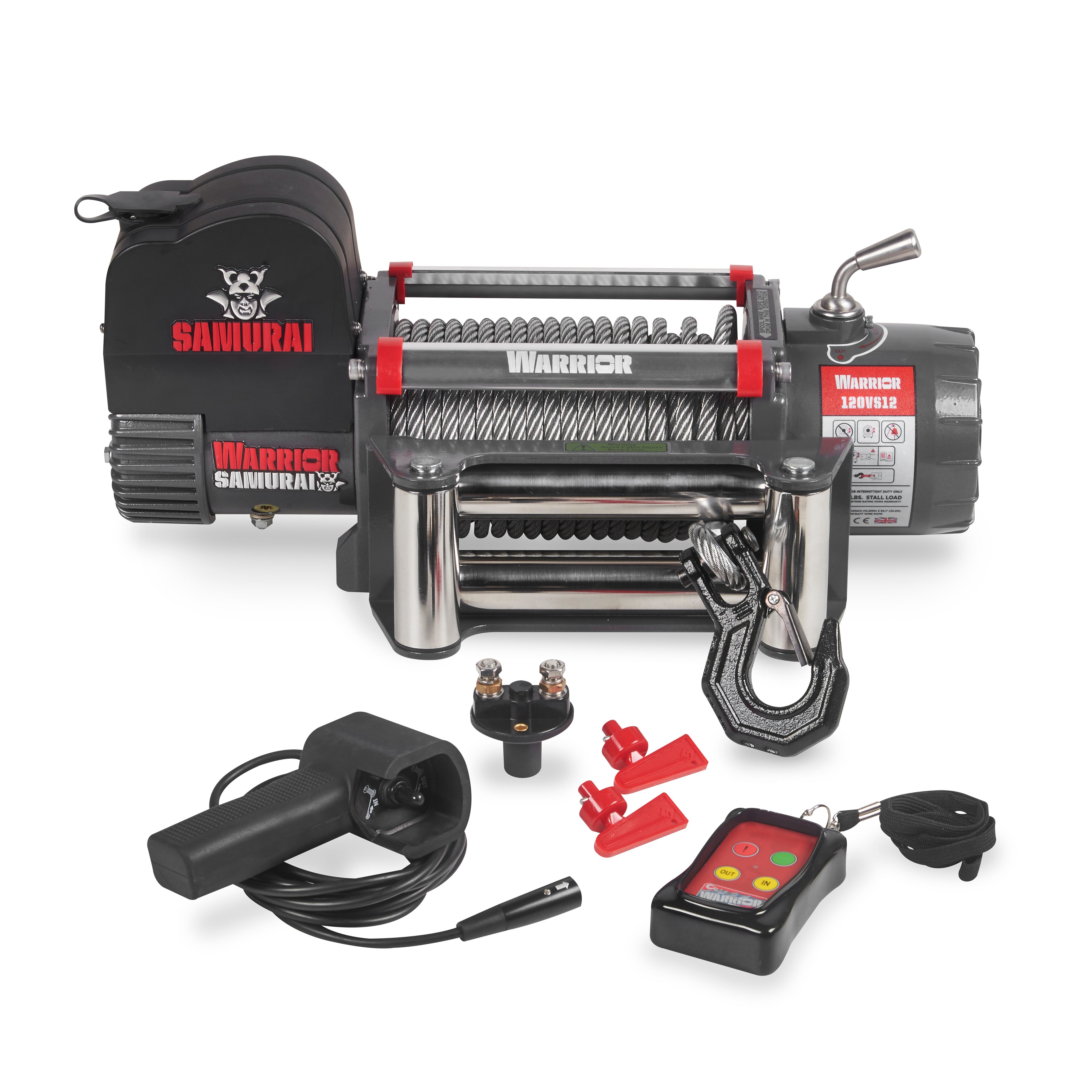 Vinsch Warrior Winches Samurai 12000 - Stålvajer 12V - 2