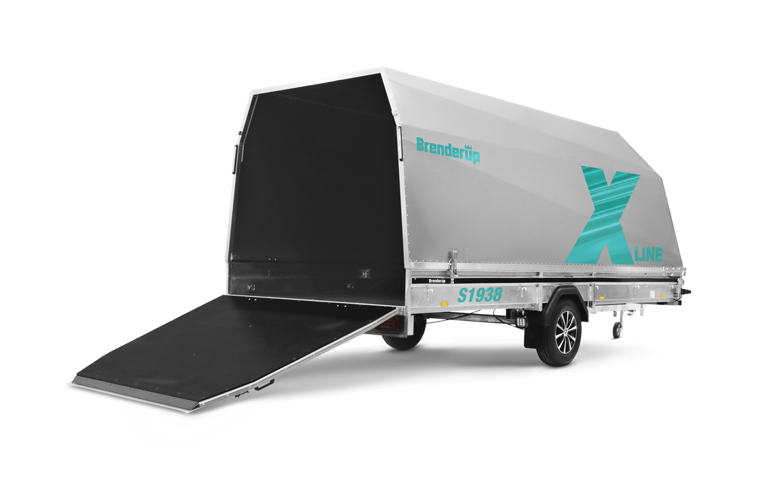Brenderup Snöskotersläp X-line Silver Frostbite Inline 380L 1240 kg - 2