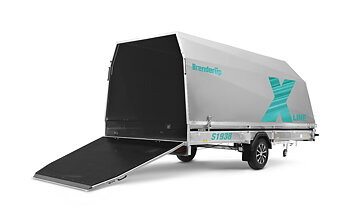 Brenderup Snöskotersläp X-line Silver Frostbite Inline 380L 1240 kg
