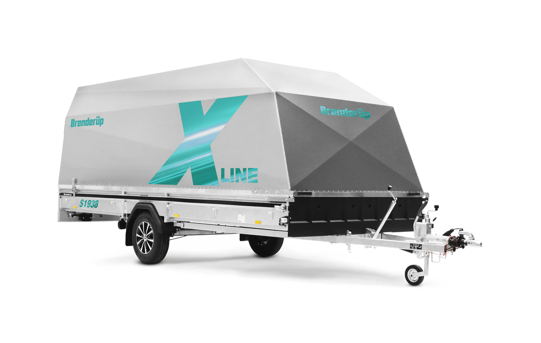 Brenderup Snöskotersläp X-line Silver Frostbite Inline 380L 1240 kg
