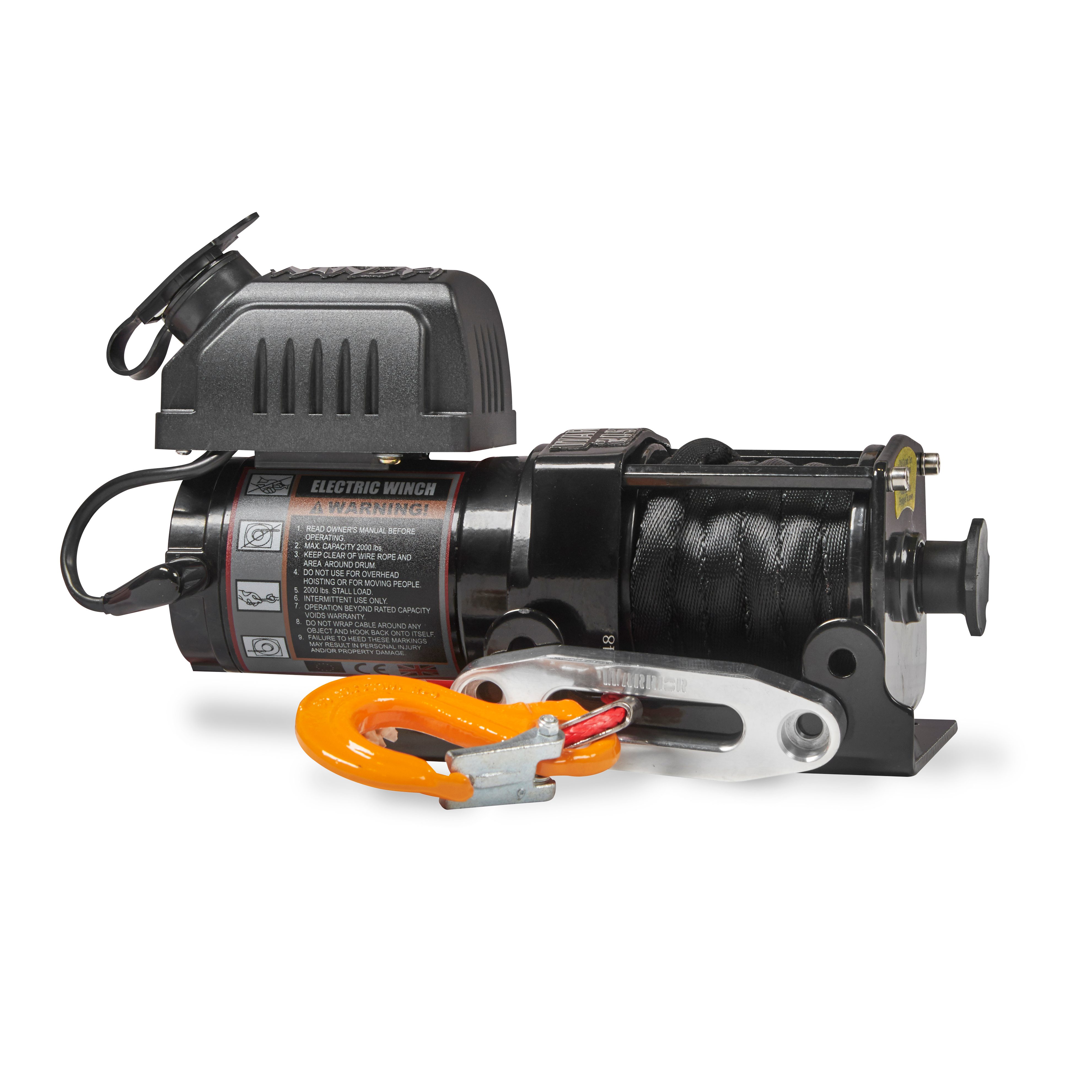 Warrior Winches Ninja 2000 Winch - Amortek Synthetic Rope 12V - 6