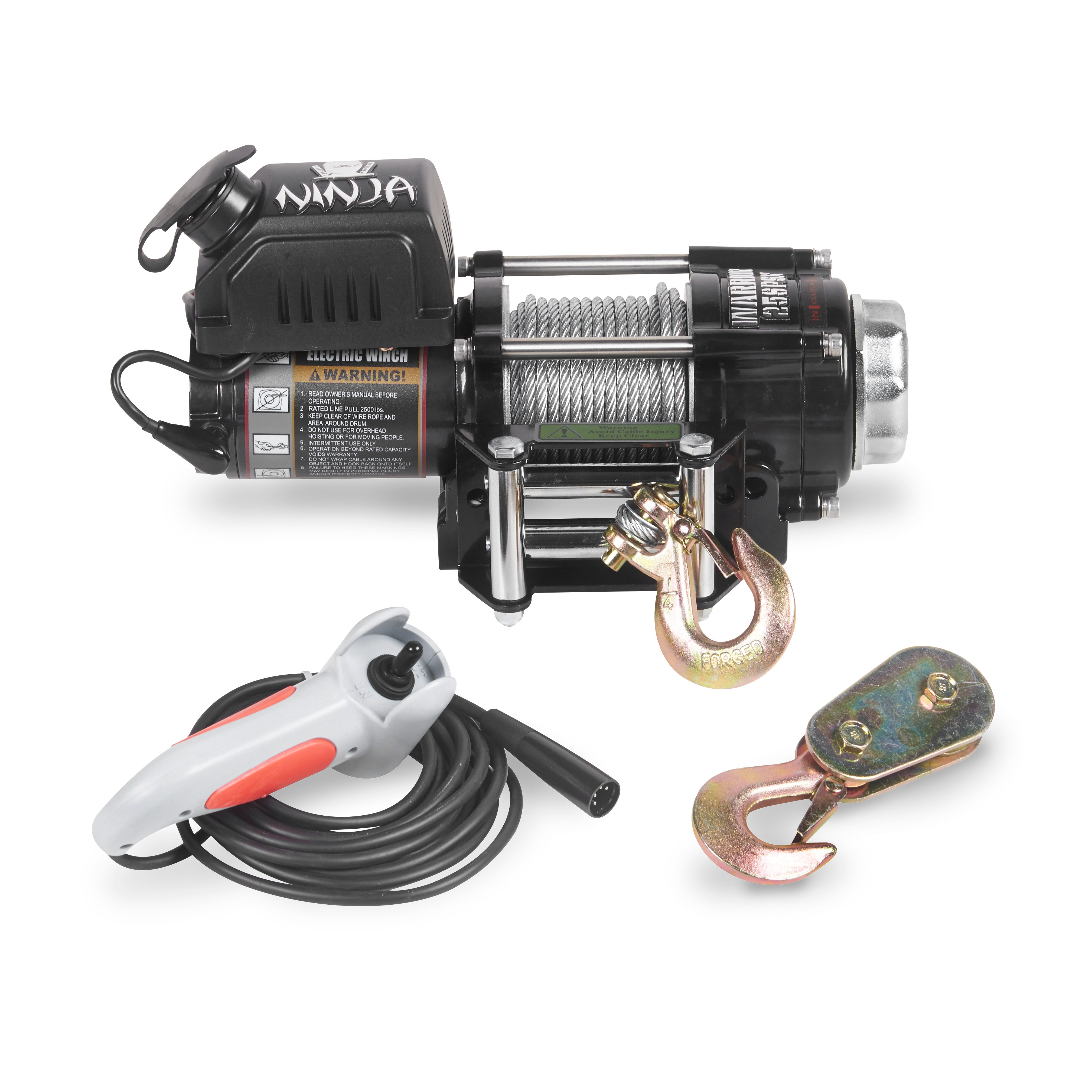 Vinsch Warrior Winches Ninja 2500 - Stålvajer 12V - 2