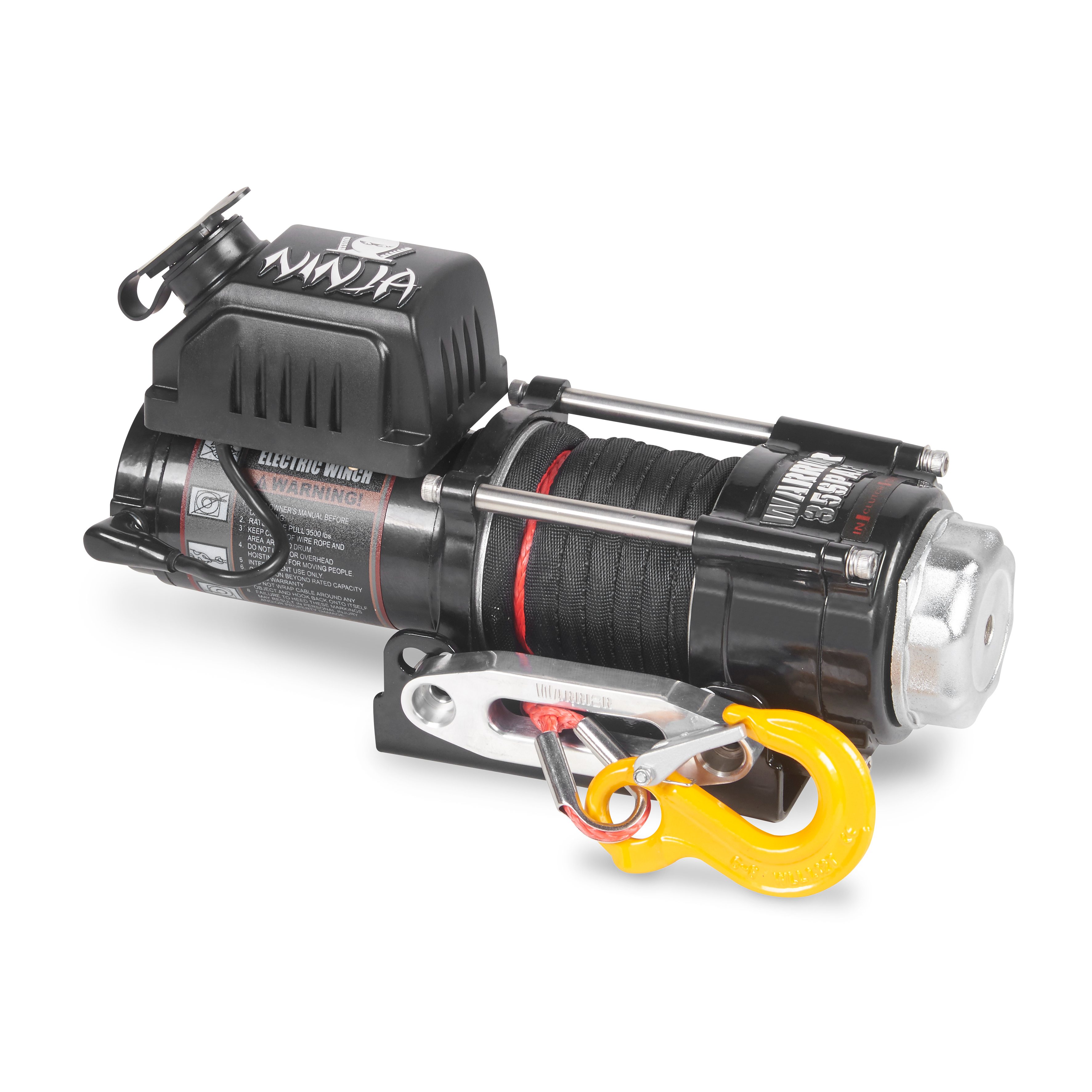 Warrior Winches Ninja 3500 Winch - Amortek Synthetic Rope 12V - 5