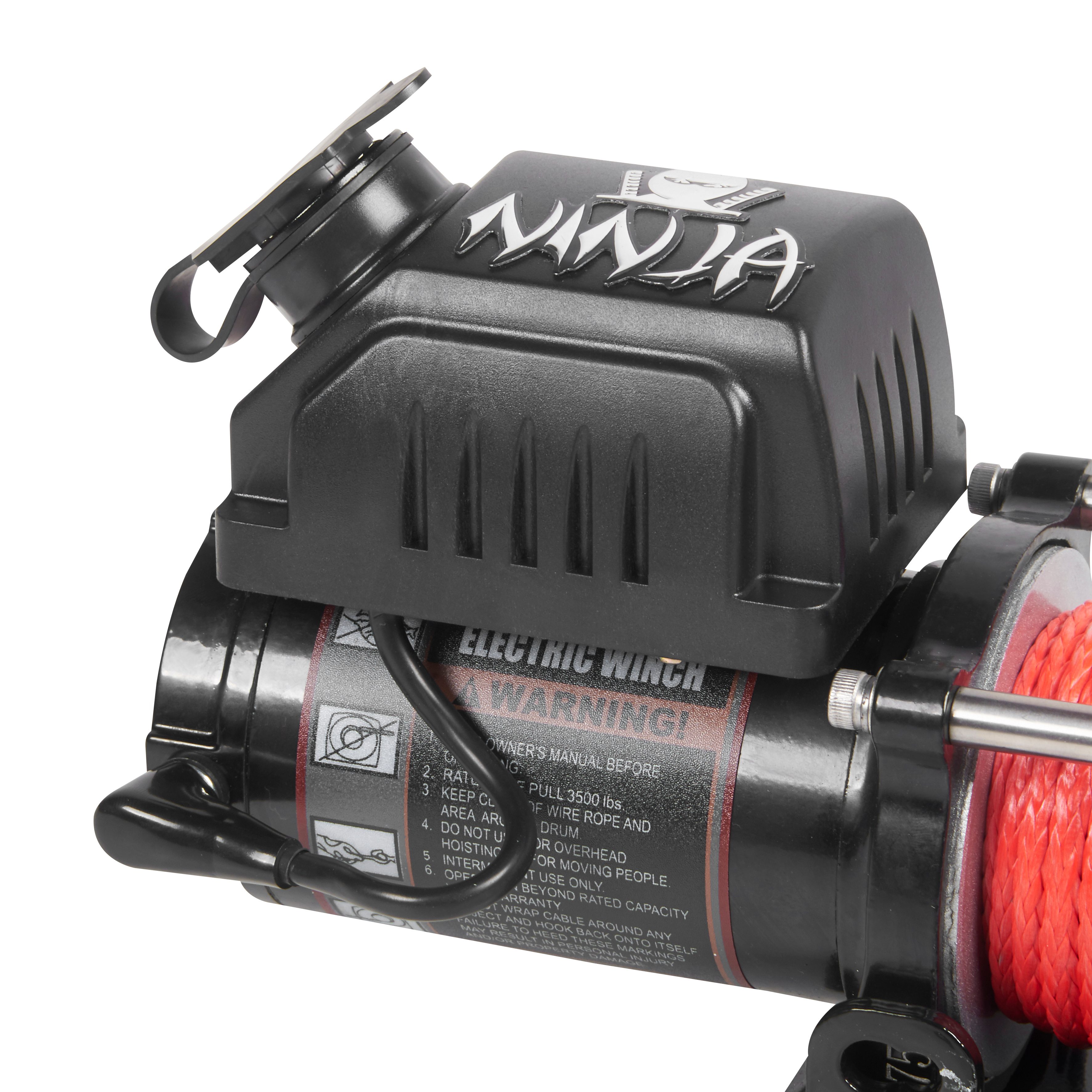 Warrior Winches Ninja 3500 Winch - Amortek Synthetic Rope 12V - 11