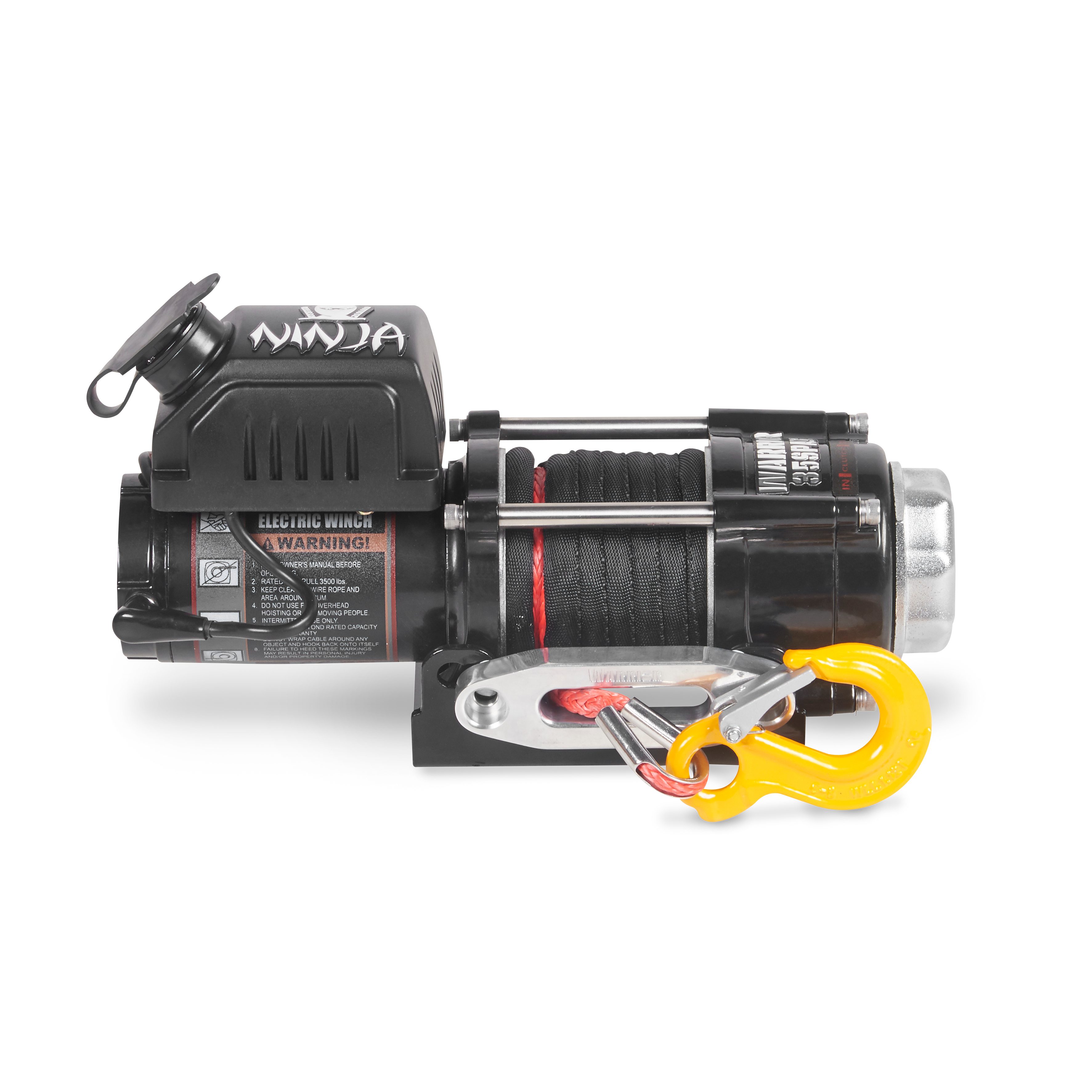 Warrior Winches Ninja 3500 Winch - Amortek Synthetic Rope 12V - 3