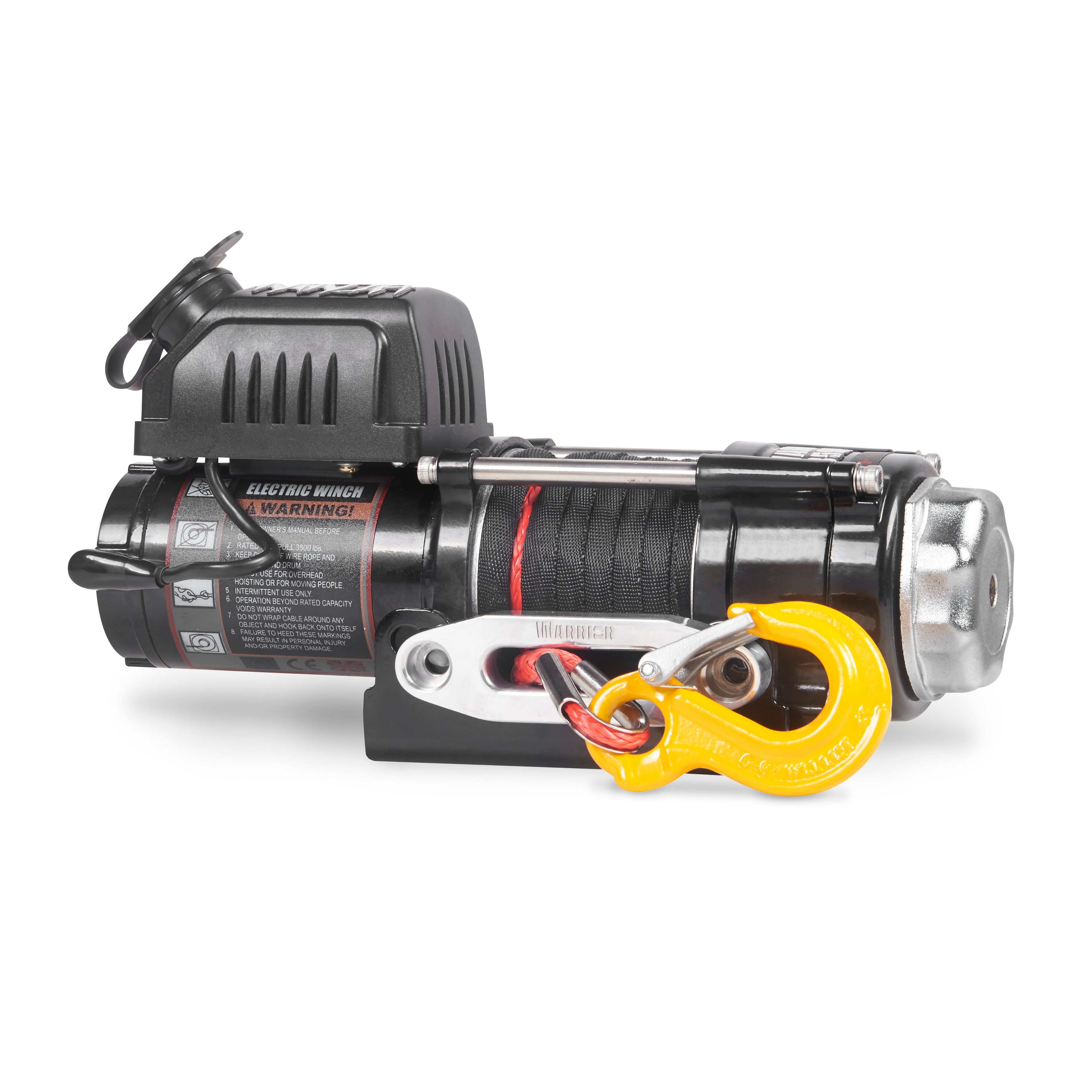 Warrior Winches Ninja 3500 Winch - Amortek Synthetic Rope 12V - 6