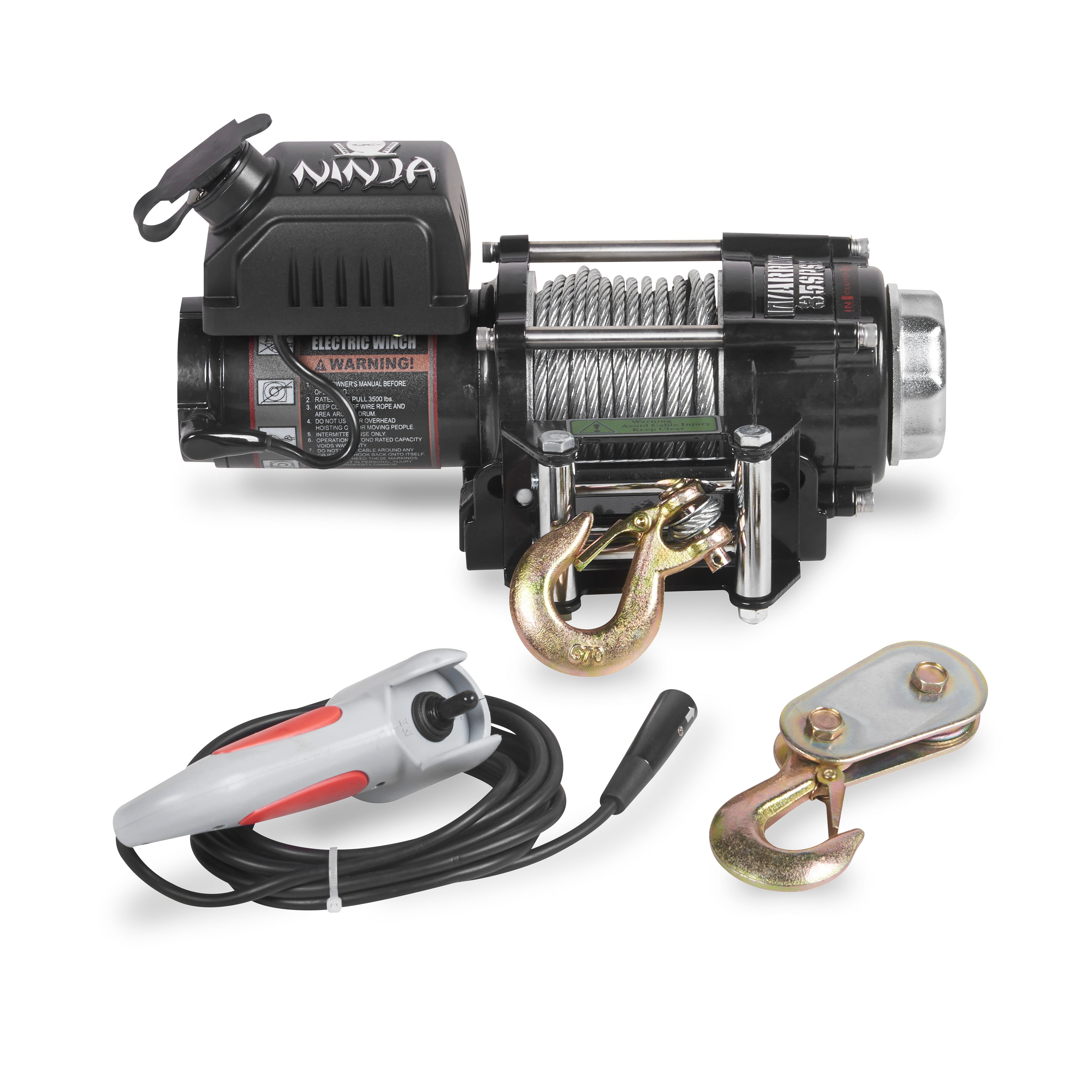 Vinsch Warrior Winches Ninja 3500 - Stålvajer 12V - 2