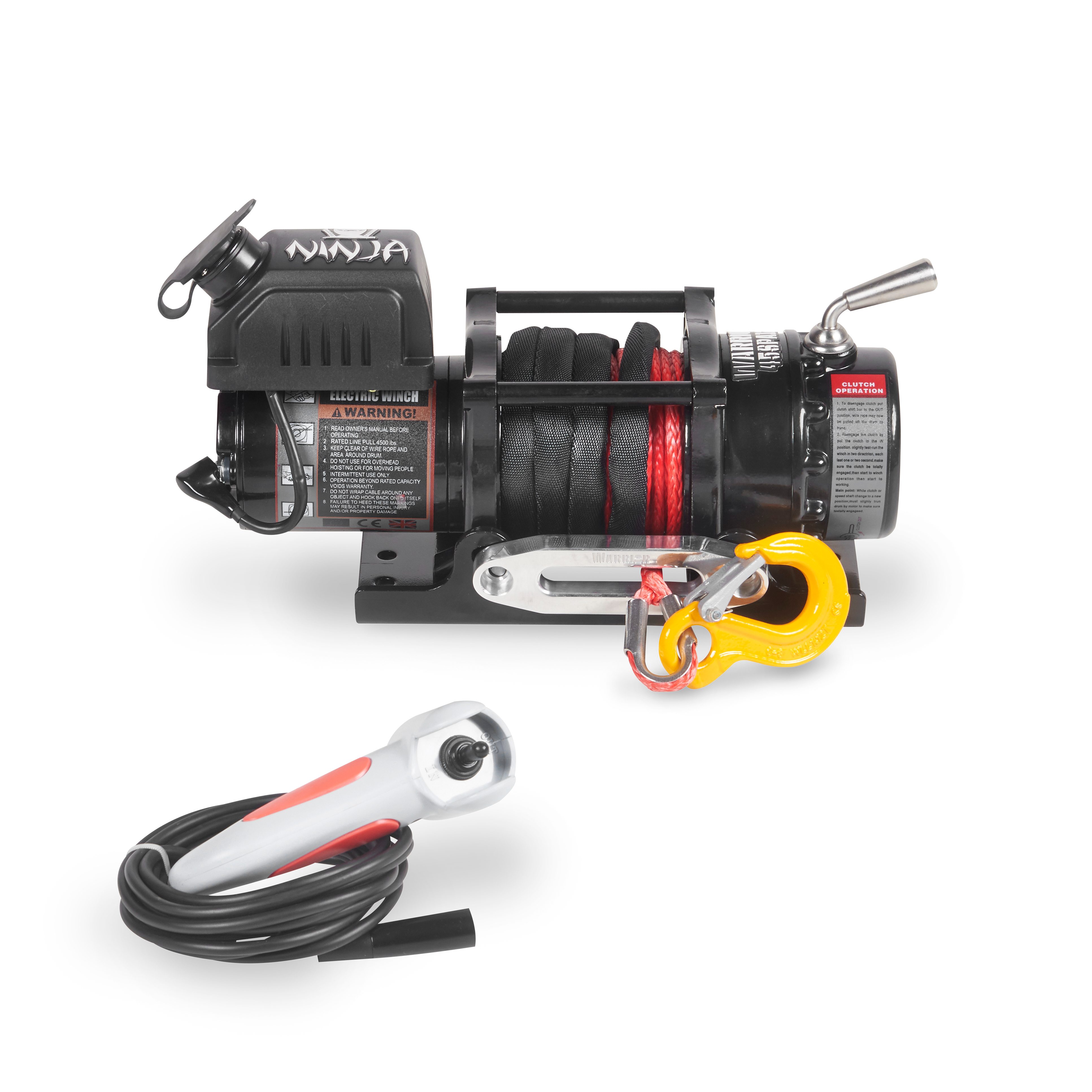 Vinssi Warrior Winches Ninja 4500 - Amortek synteettiköysi 12V - 2