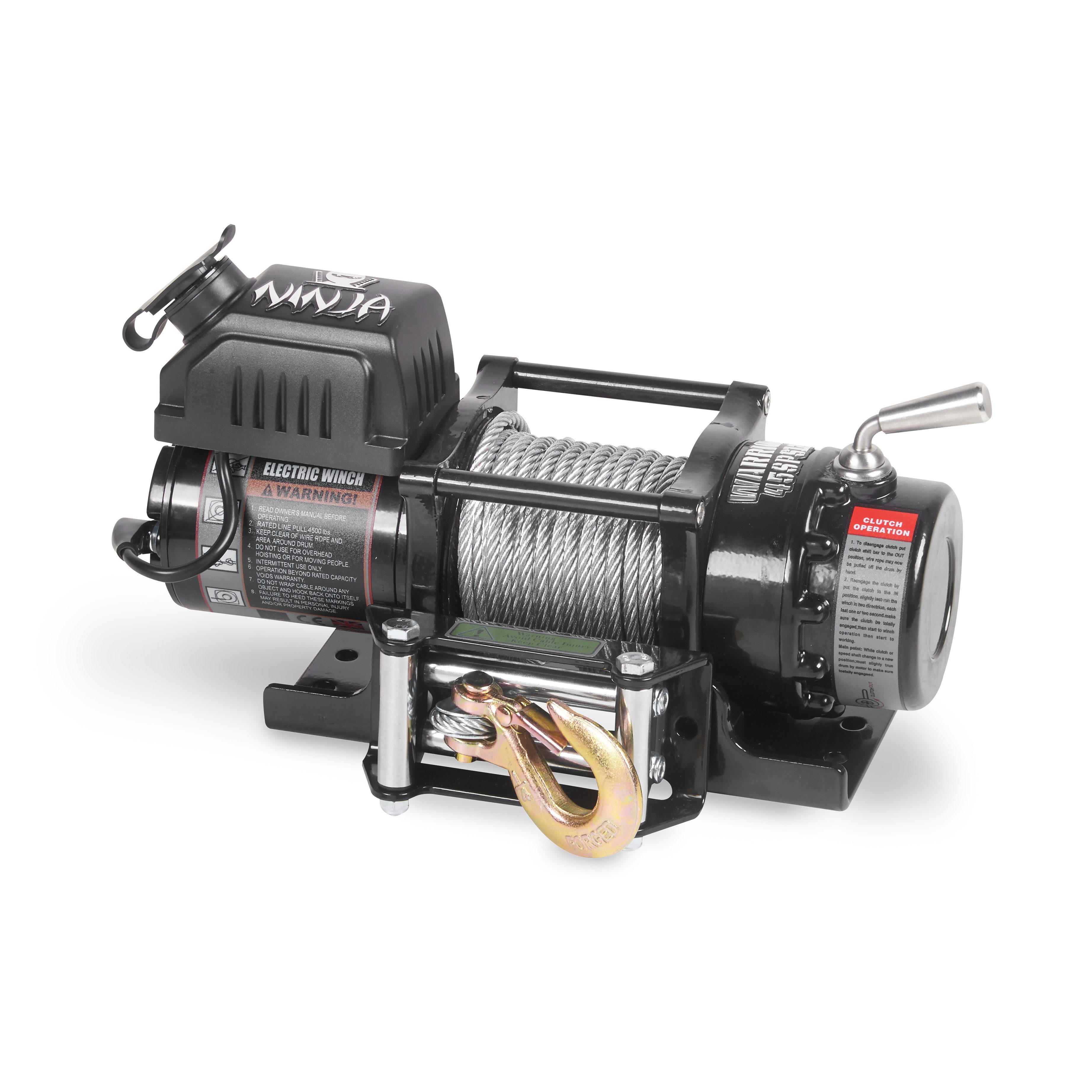 Vinsj Warrior Winches Ninja 4500 Ståltau 12V - 6