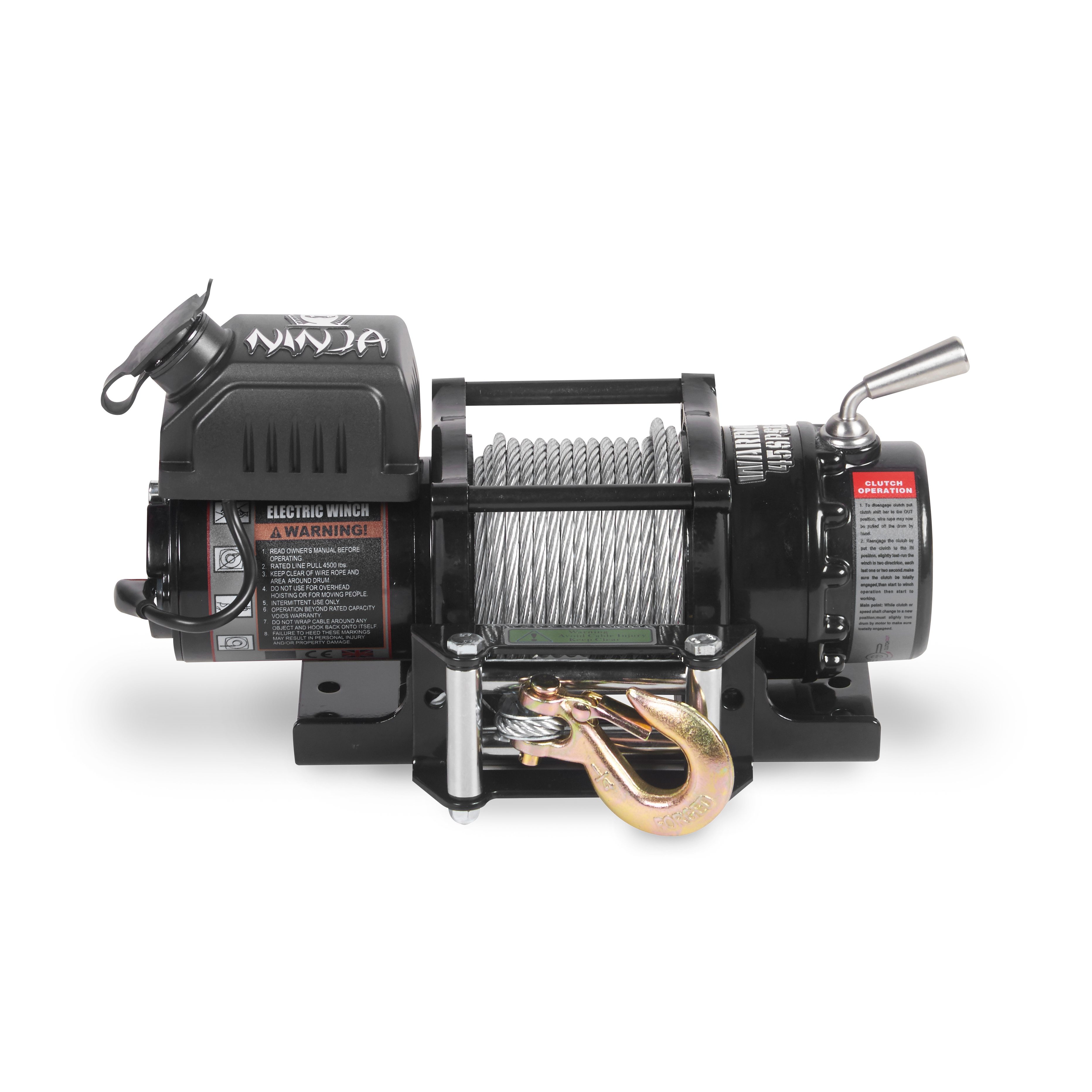 Vinsj Warrior Winches Ninja 4500 Ståltau 12V - 4