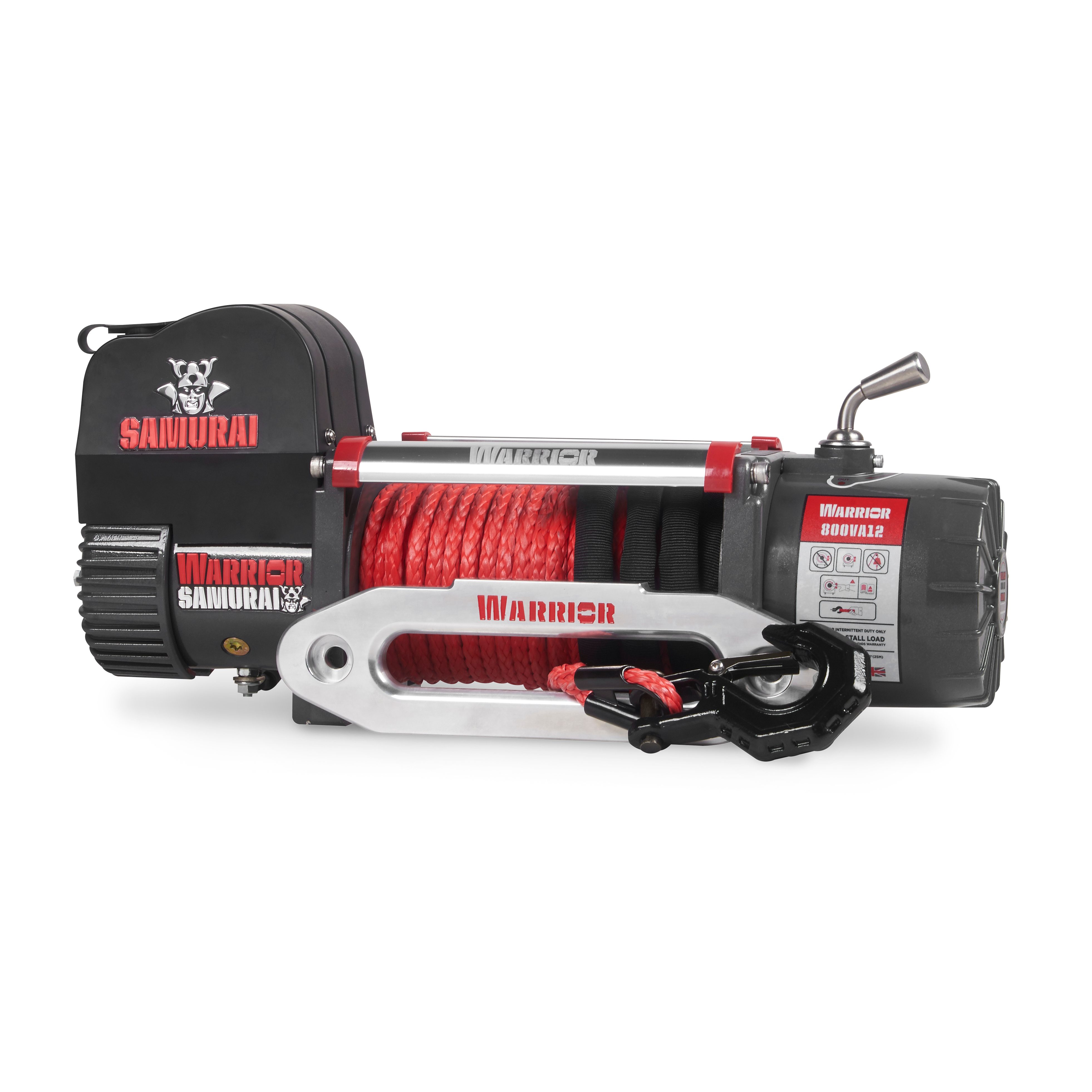 Warrior Winches Samurai 8000 Winch - Armortek Synthetic Rope 12V - 6