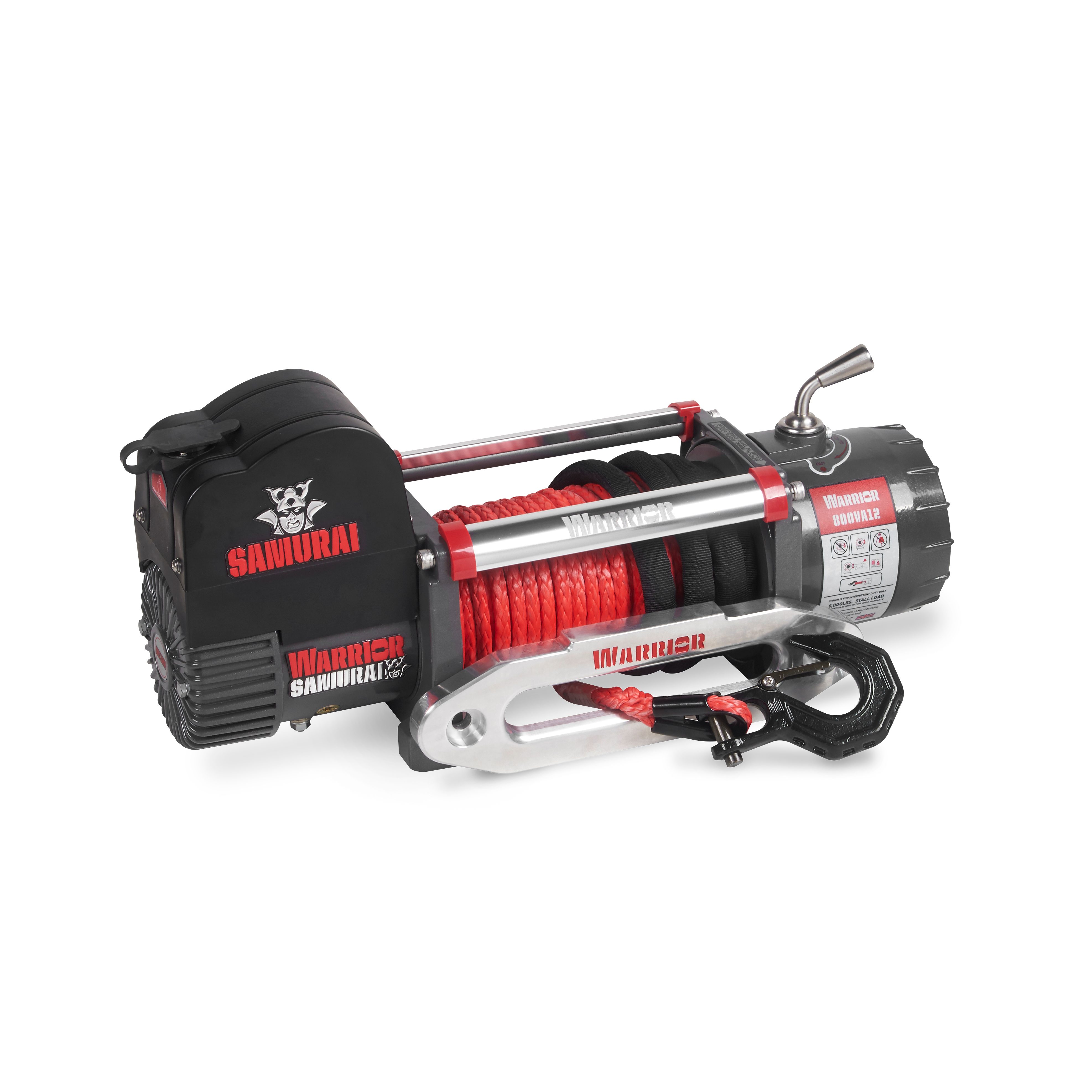 Warrior Winches Samurai 8000 Winch - Armortek Synthetic Rope 12V - 5