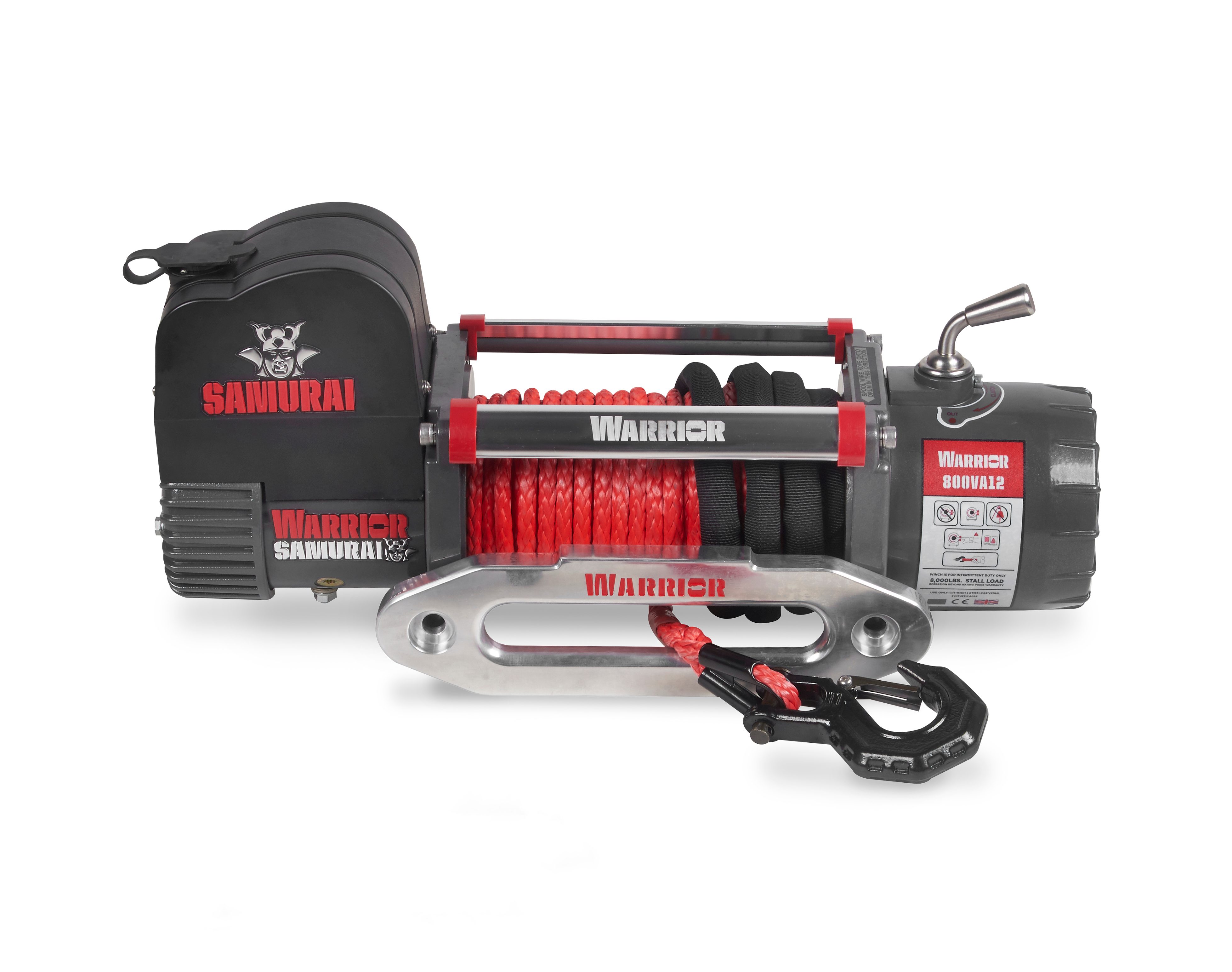 Warrior Winches Samurai 8000 Winch - Armortek Synthetic Rope 12V - 3