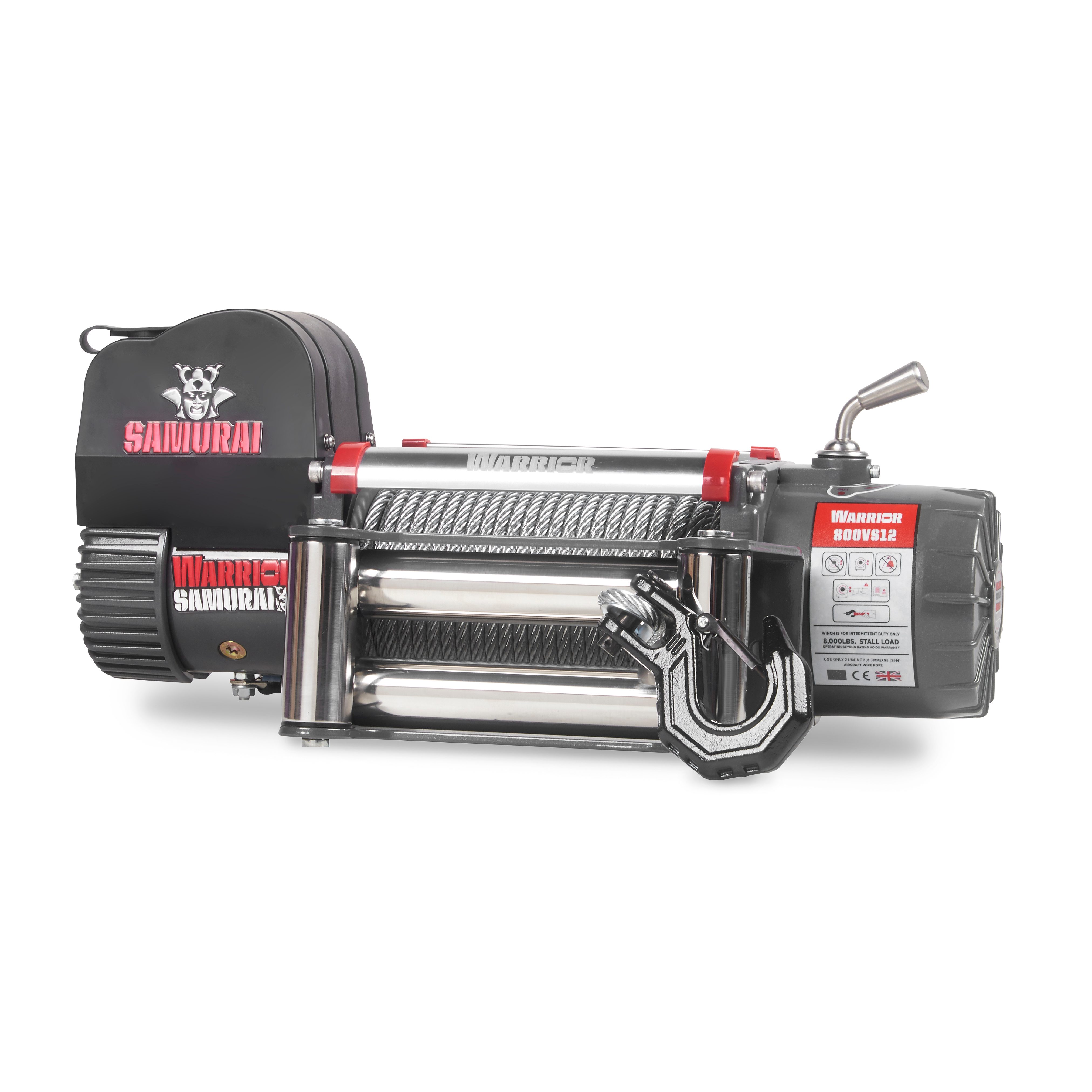 Vinsch Warrior Winches Samurai 8000 - Stålvajer 12V - 6