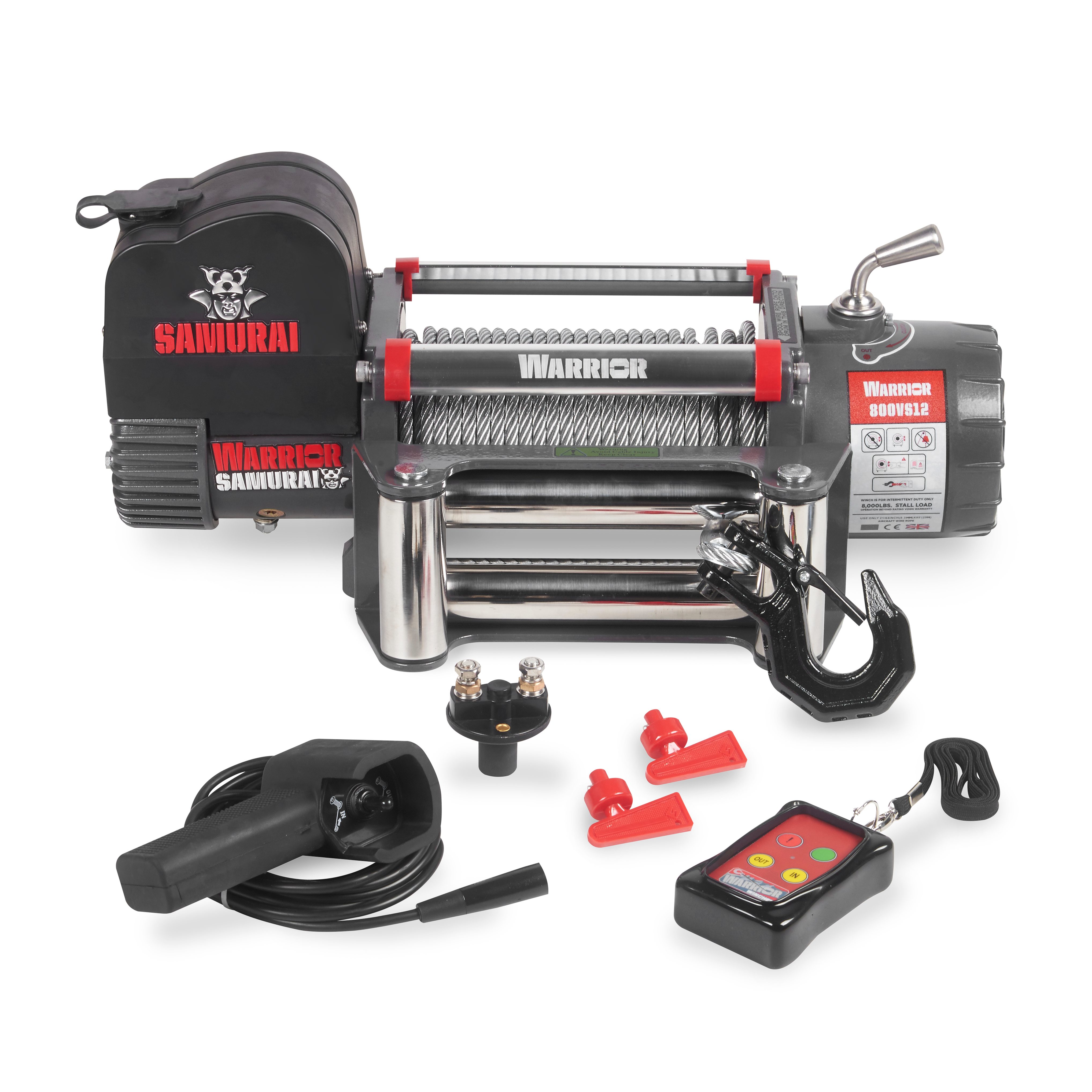 Vinsch Warrior Winches Samurai 8000 - Stålvajer 12V - 2
