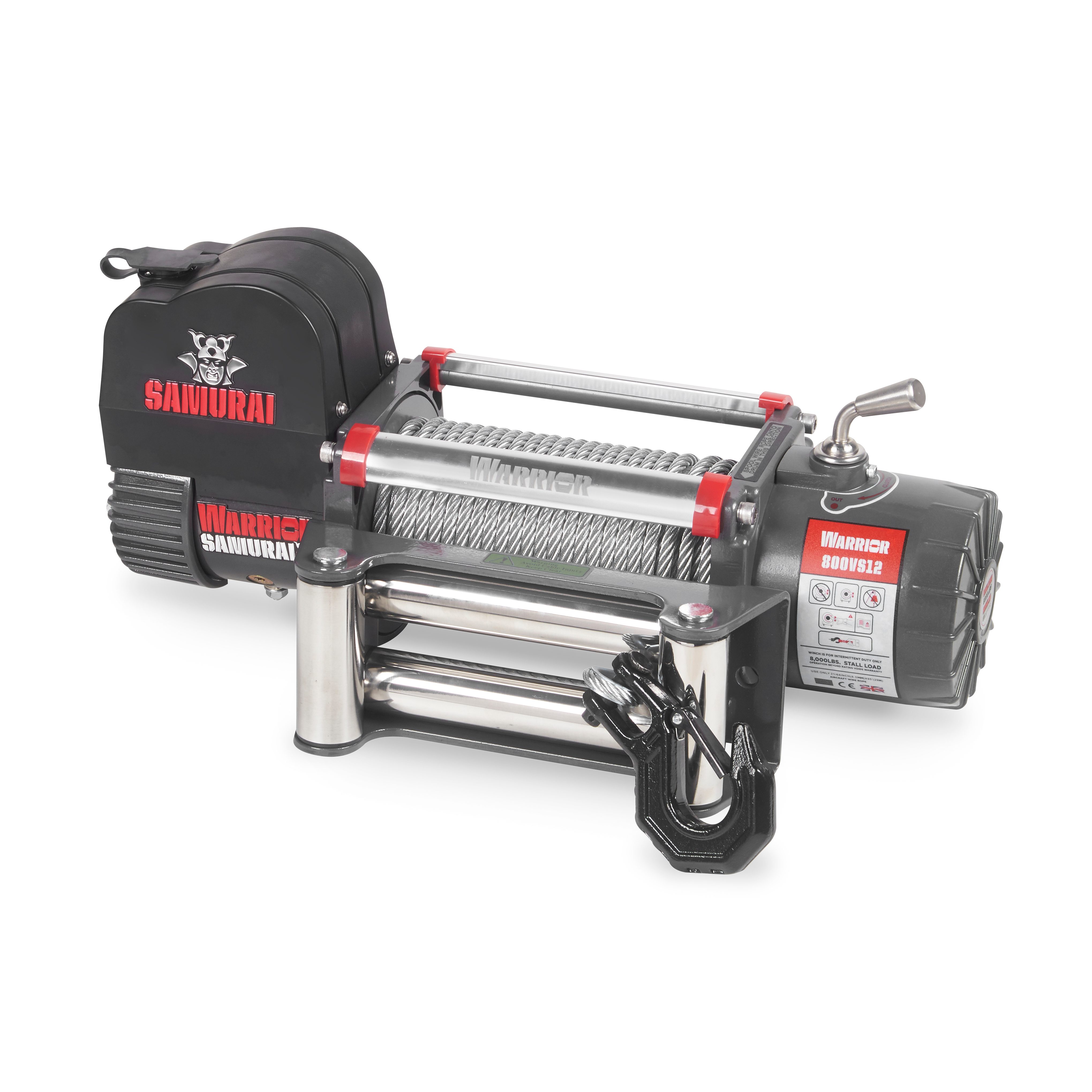 Warrior Winches Samurai 8000 Winch - Steel Cable 24V - 4