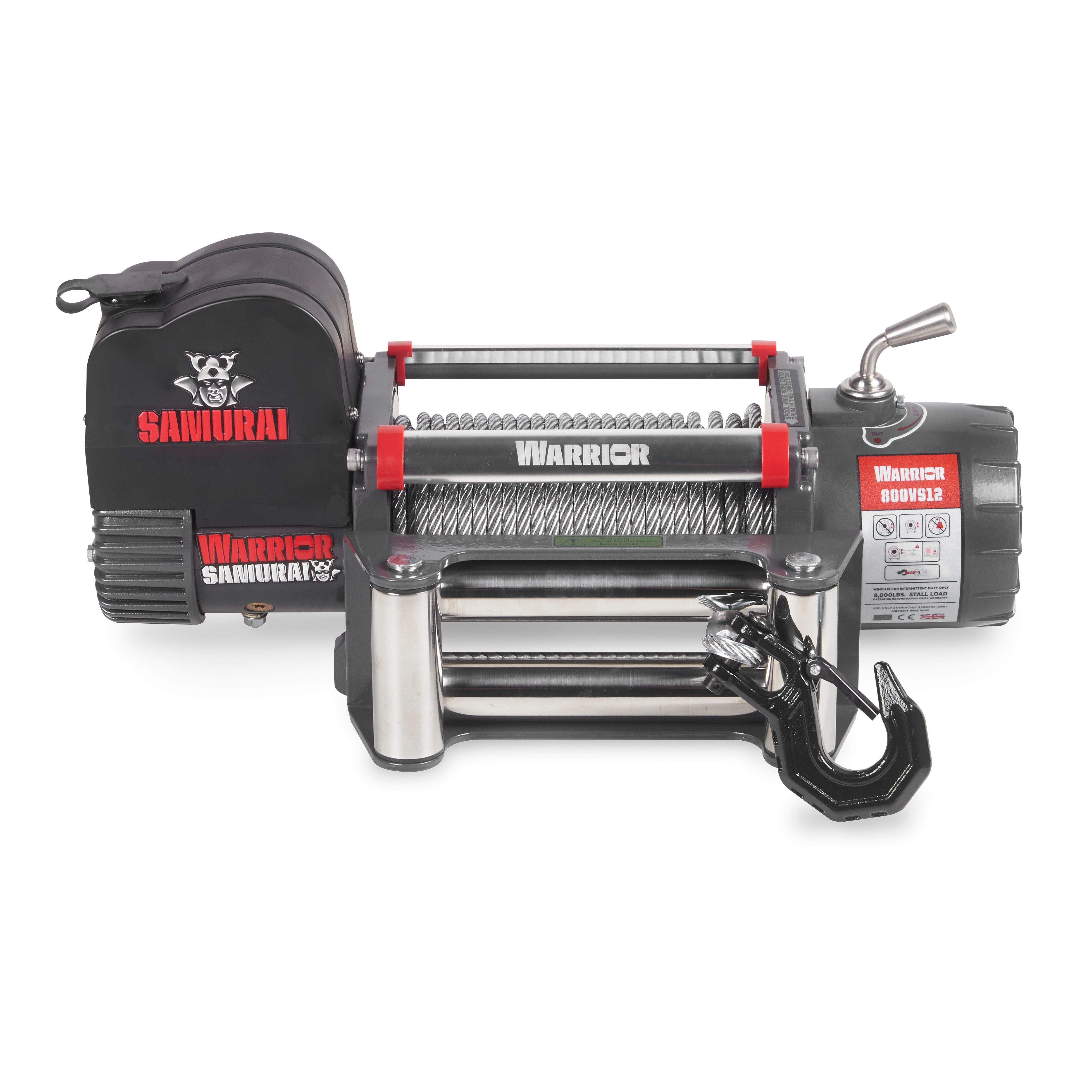 Warrior Winches Samurai 8000 Winch - Steel Cable 24V - 2