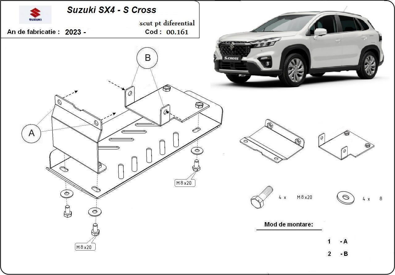 Skid Plate Acero Motor+ | Suzuki S-Cross - Package (2023-2026) - 4