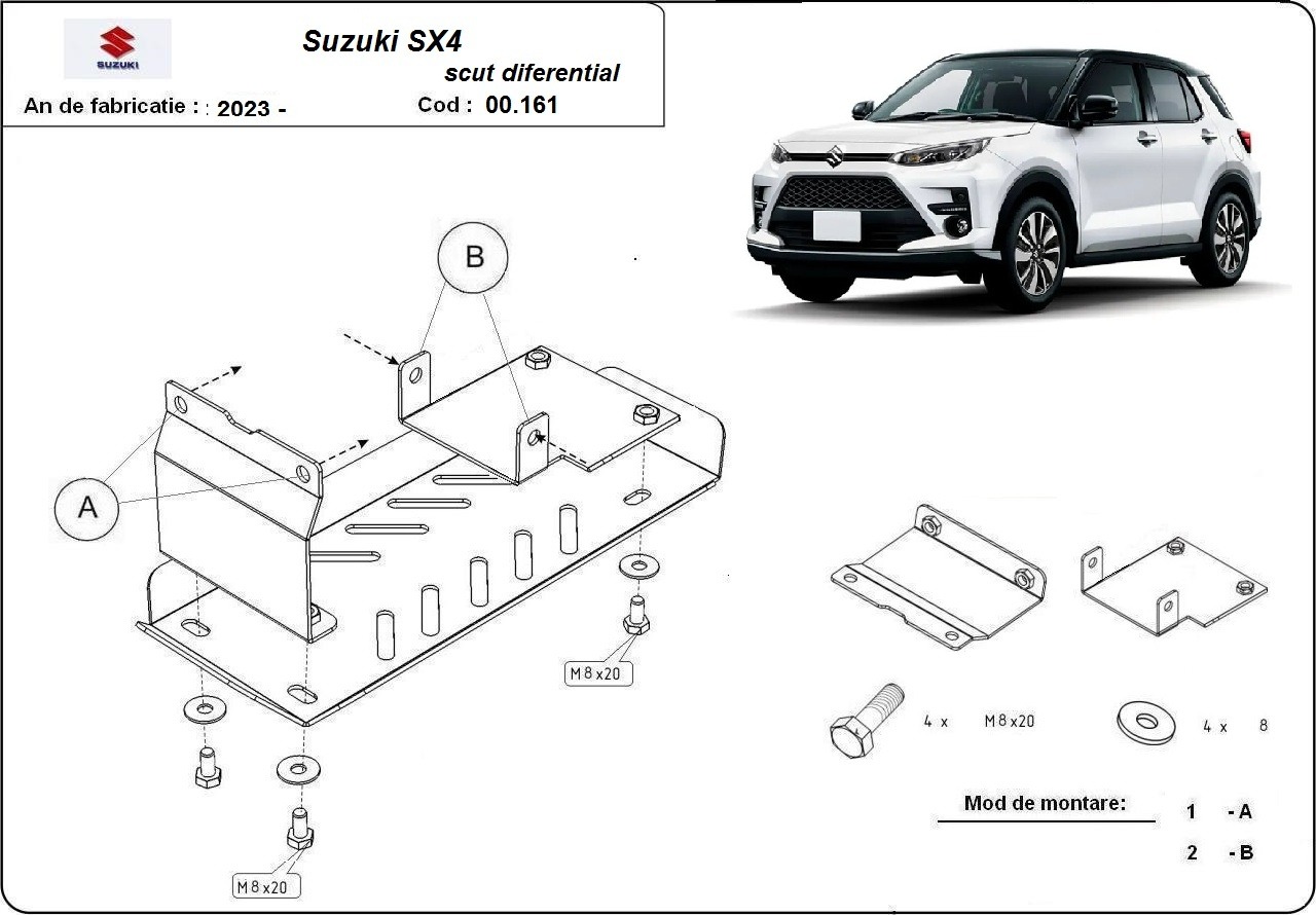 Skid Plate Stahl Motor+ | Suzuki SX4 - Package (2023-2026) - 4