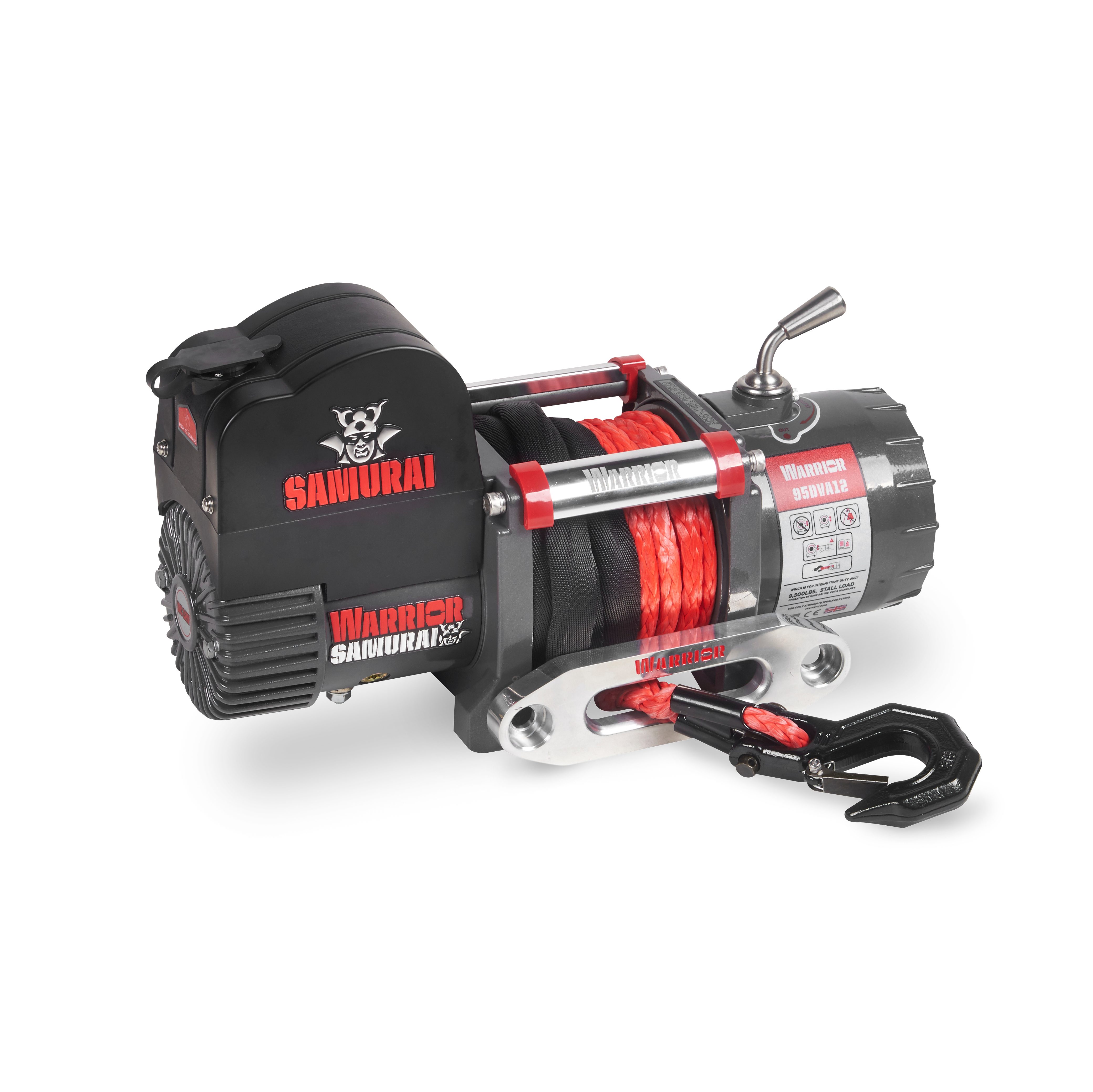 Warrior Winches Samurai 9500 - Armortek Synthetic Rope (Short Drum) 12V - 4