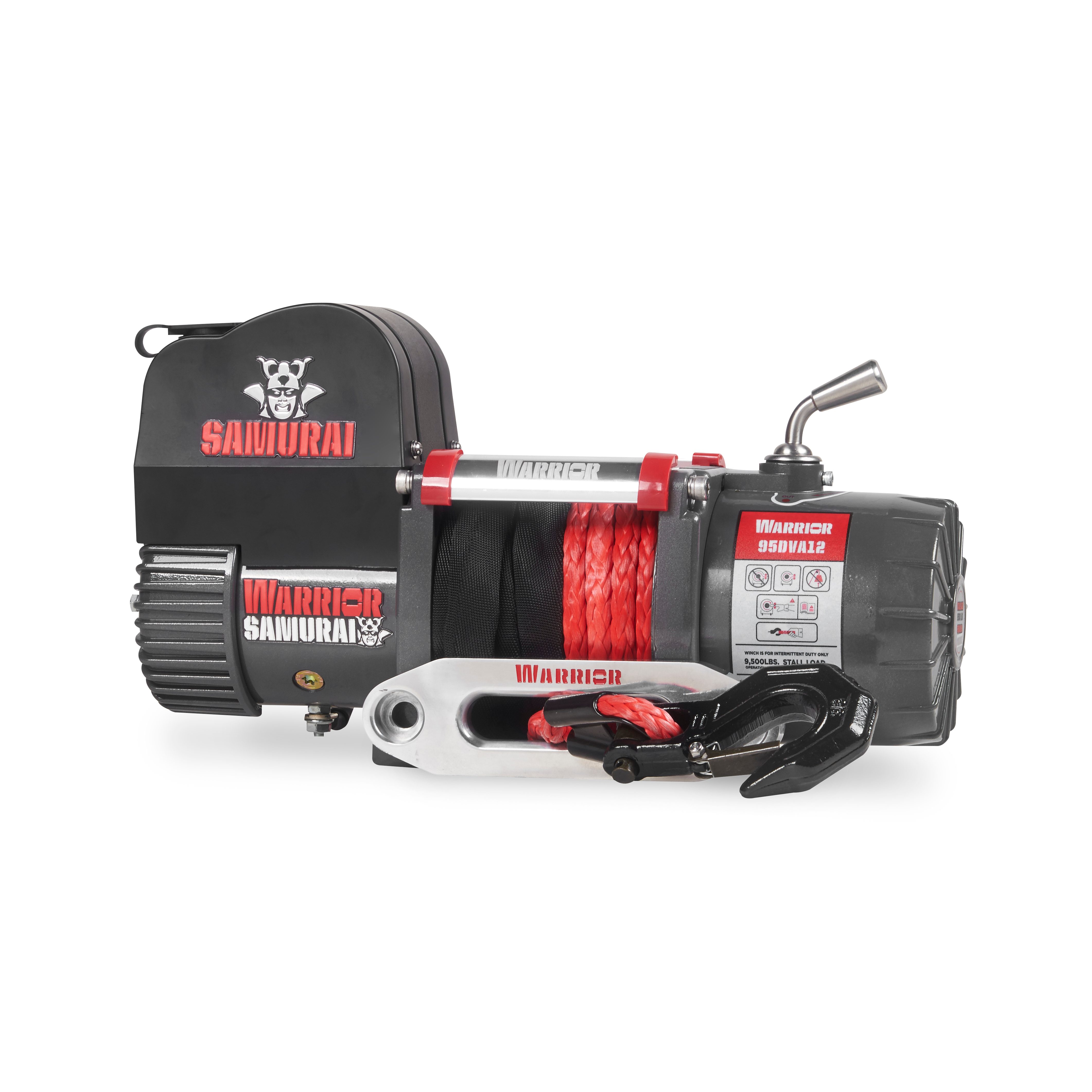 Warrior Winches Samurai 9500 - Armortek Synthetic Rope (Short Drum) 12V - 6