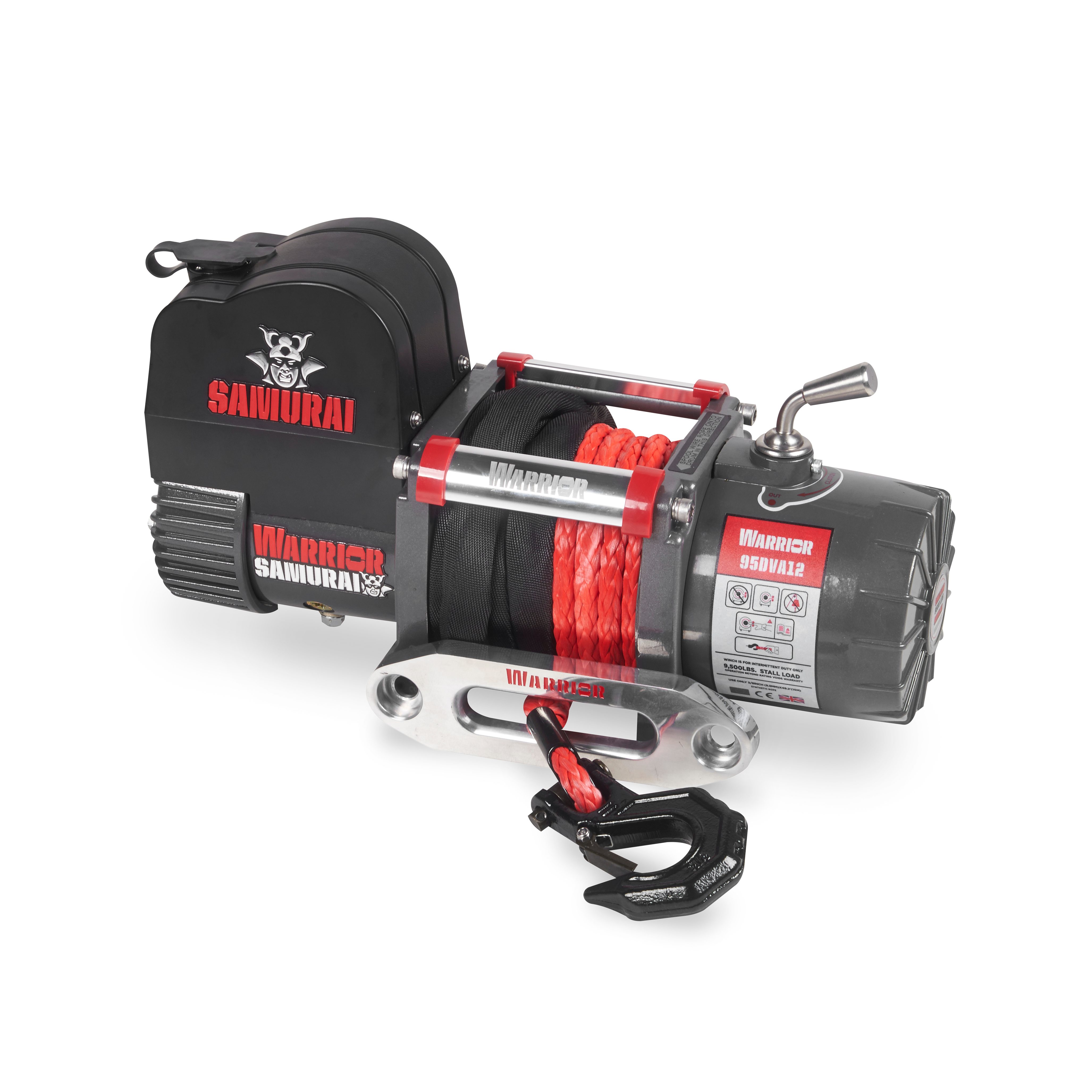 Warrior Winches Samurai 9500 - Armortek Synthetic Rope (Short Drum) 12V - 5