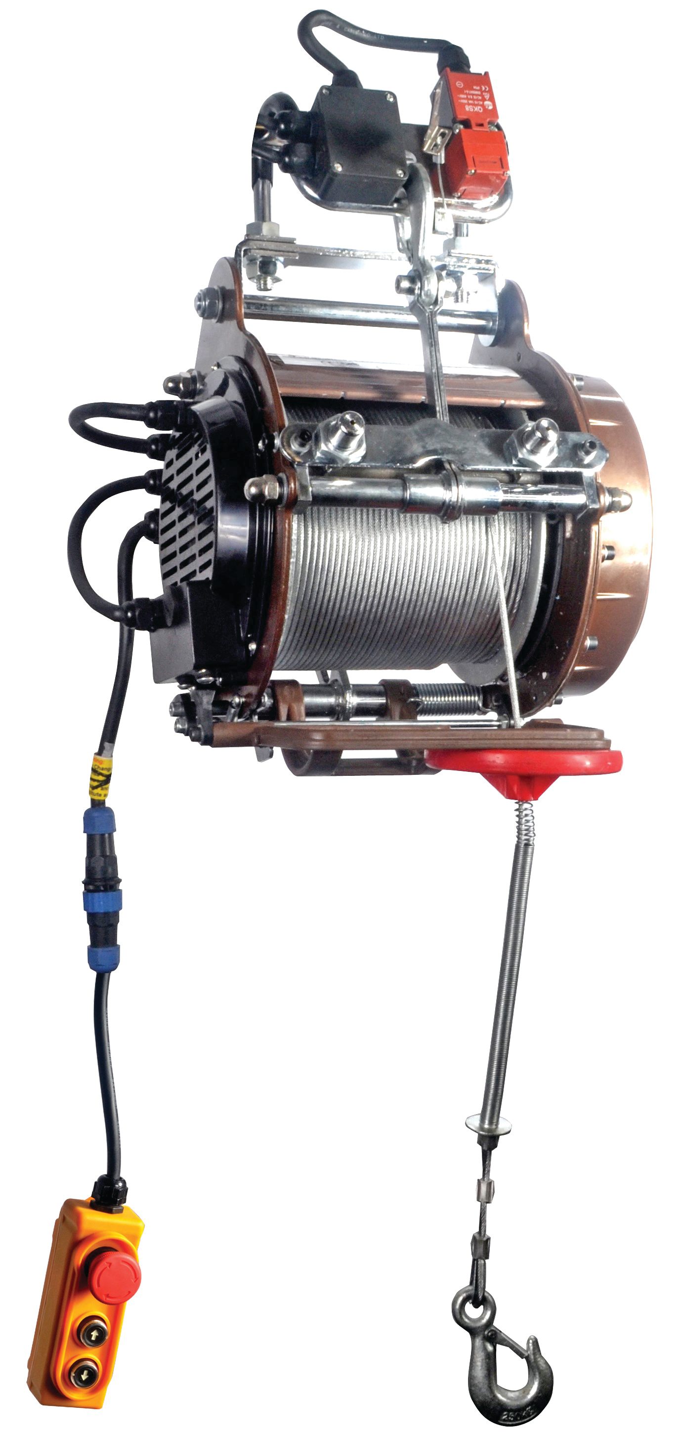 Byggvinsj Warrior Winches IP65 230V 800kg Uten trådløs fjernkontroll