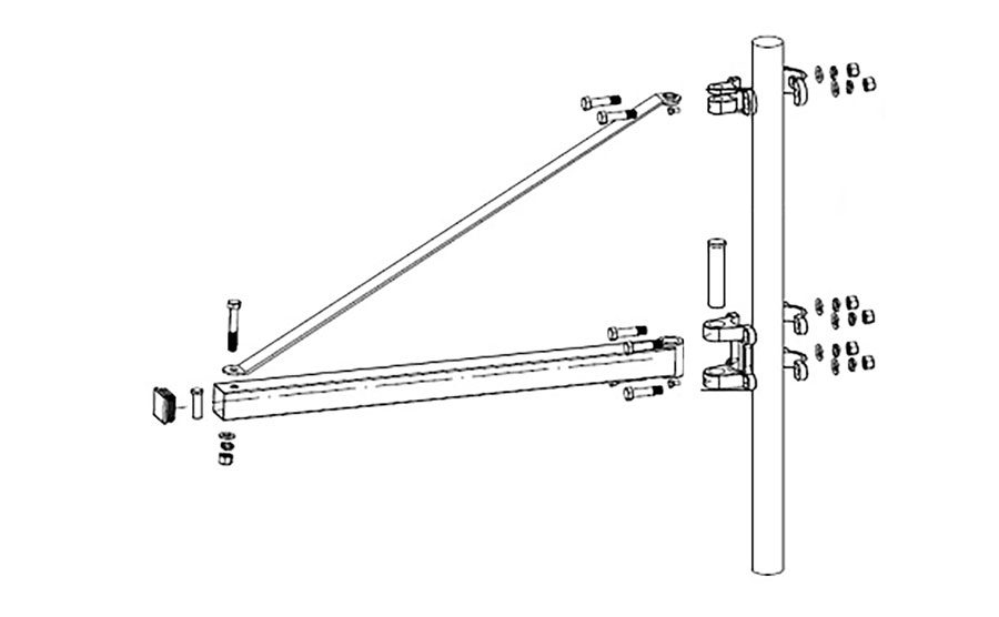 Rotating Mounting Arm Warrior Winches Fast - 600 kg - 3