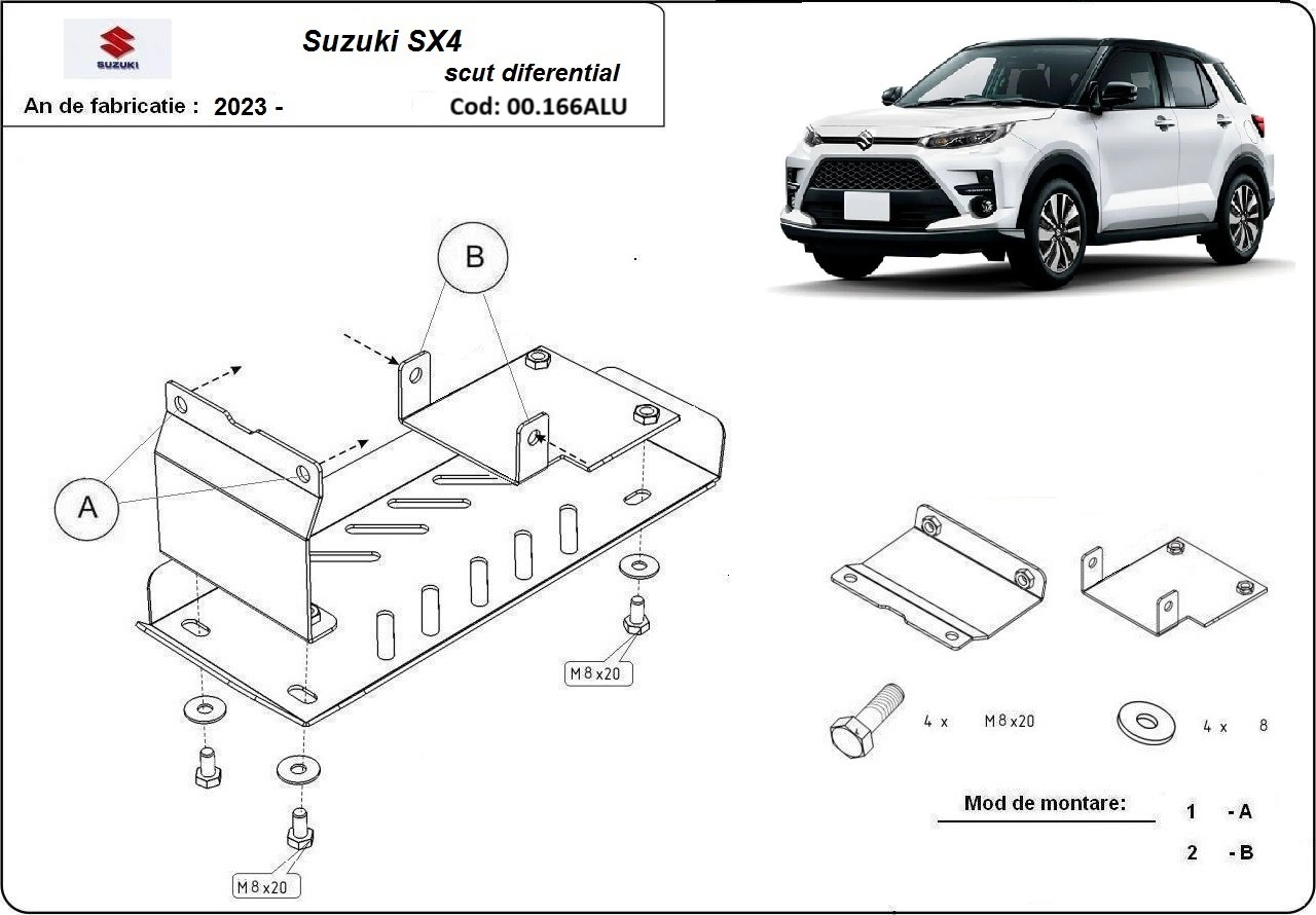 Skid Plate Aluminium Motor+ | Suzuki SX4 - Package (2023-2026) - 4
