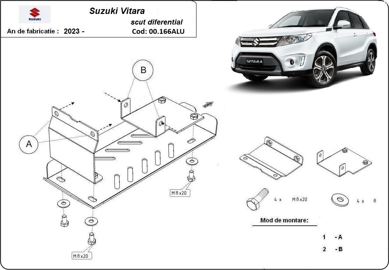 Aluminiowa osłona podwozia silnika+ | Suzuki Vitara - Package (2023-2026) - 4