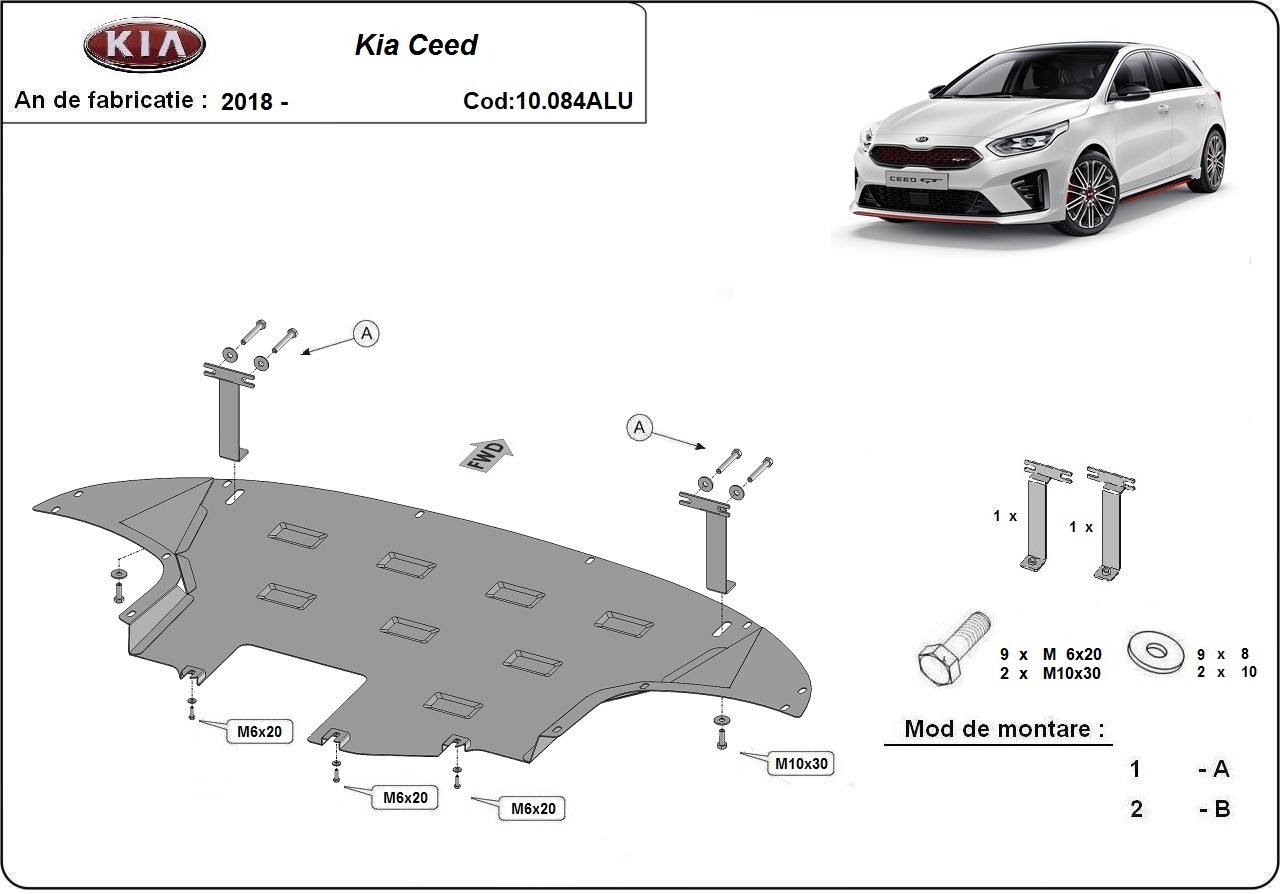Skid Plate Alumínio Motor+ | Kia Ceed (2018-2026) - 3