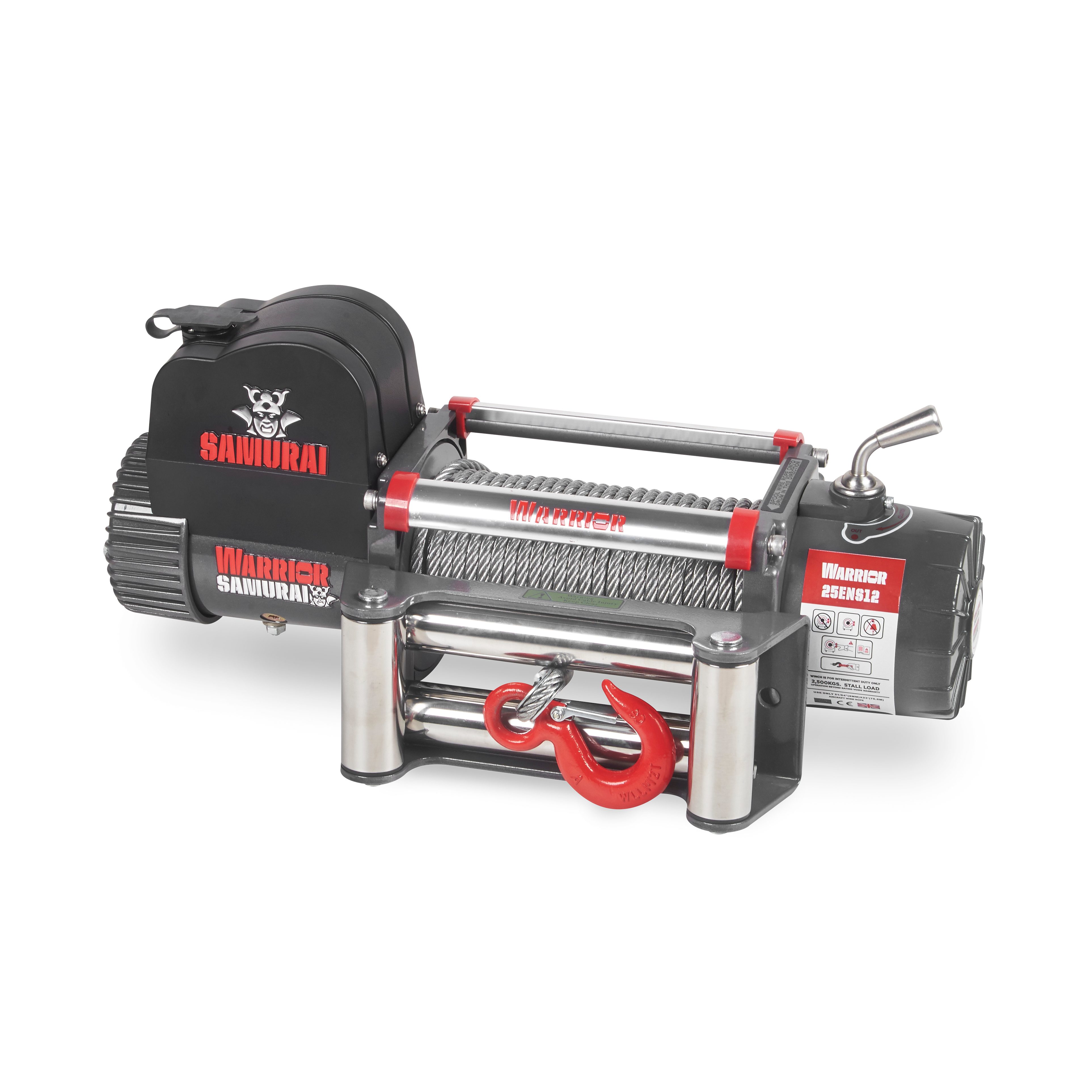 Vinsj Warrior Winches EN 2500 - Ståltau 12V - 4