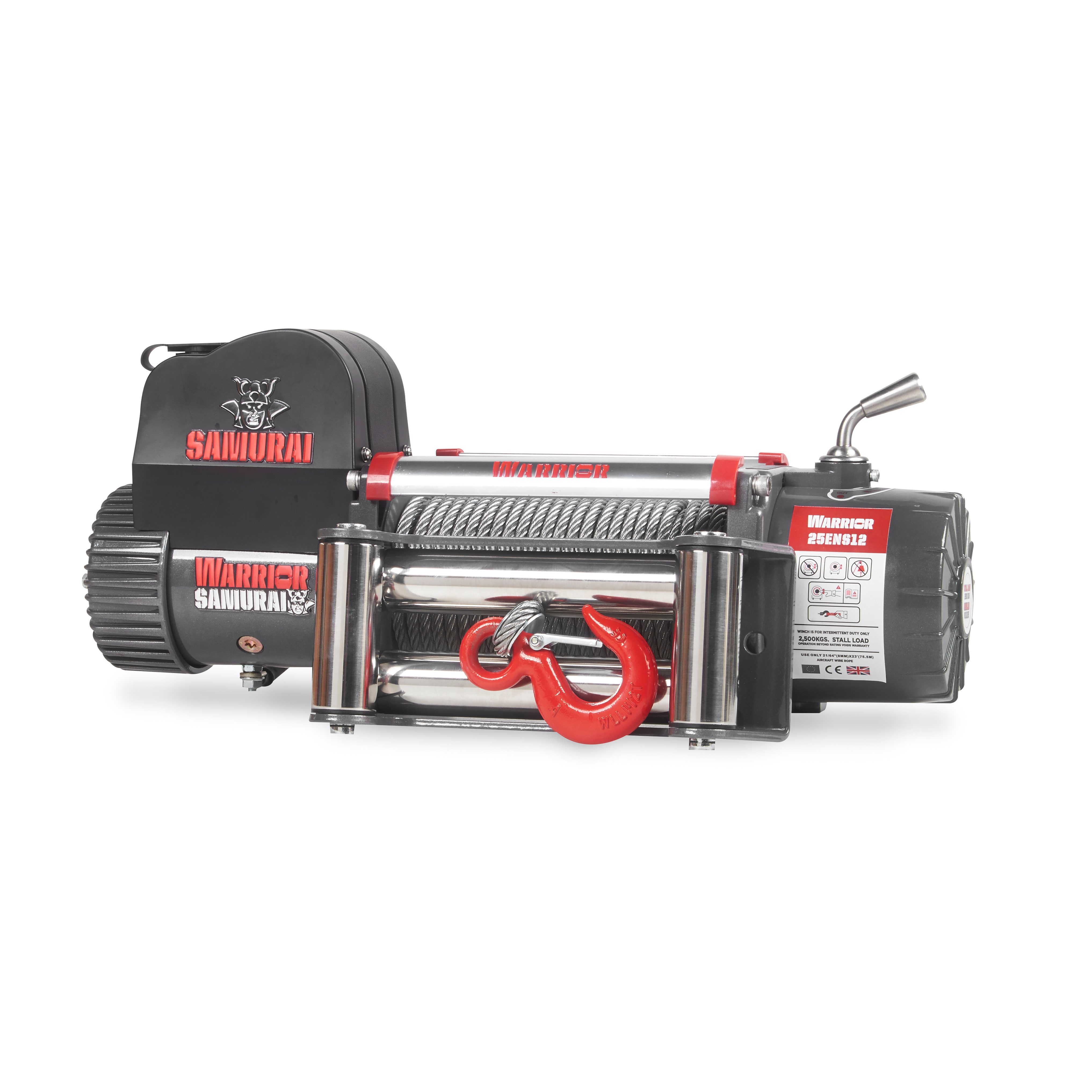 Vinsj Warrior Winches EN 2500 - Ståltau 12V - 6