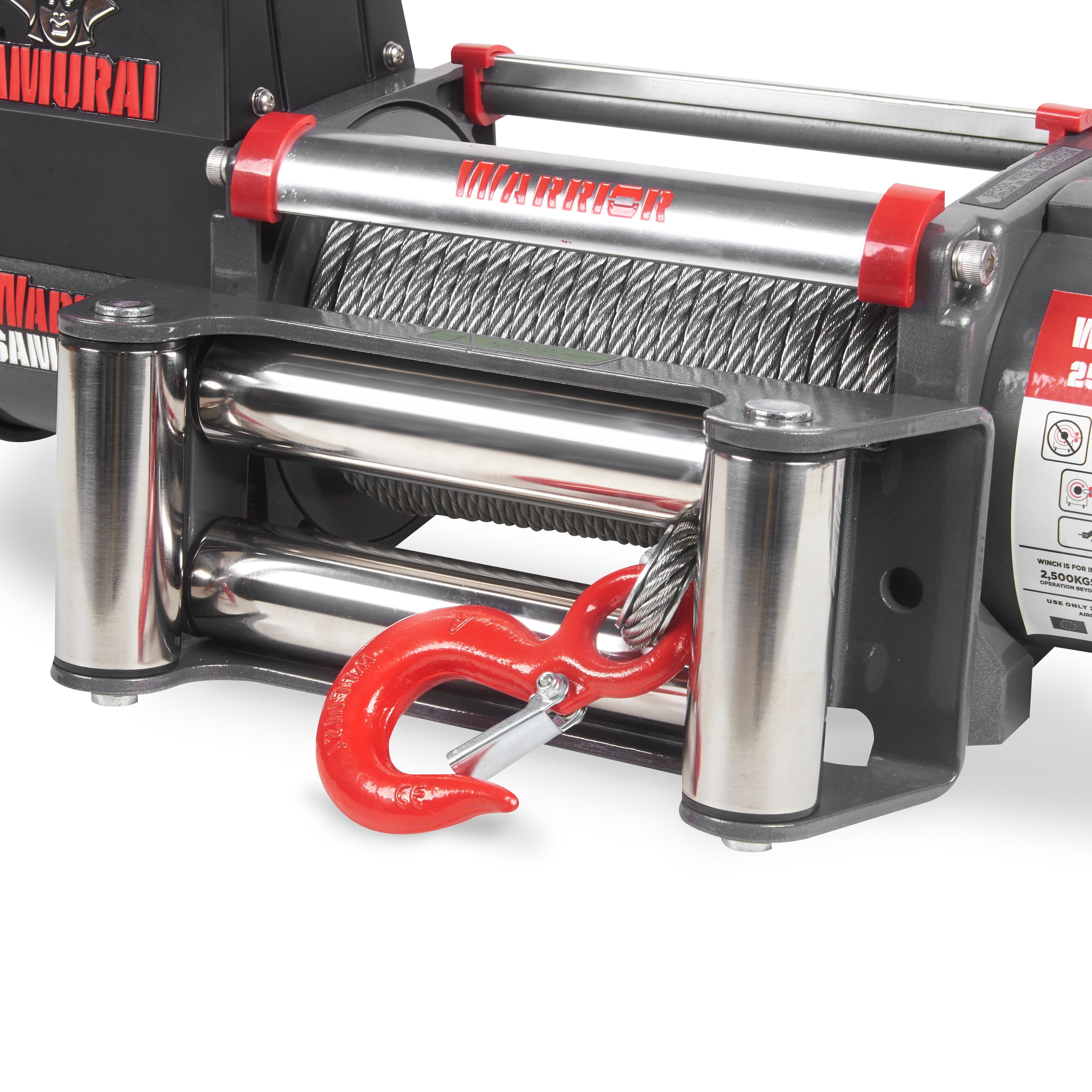 Vinsj Warrior Winches EN 2500 - Ståltau 12V - 8