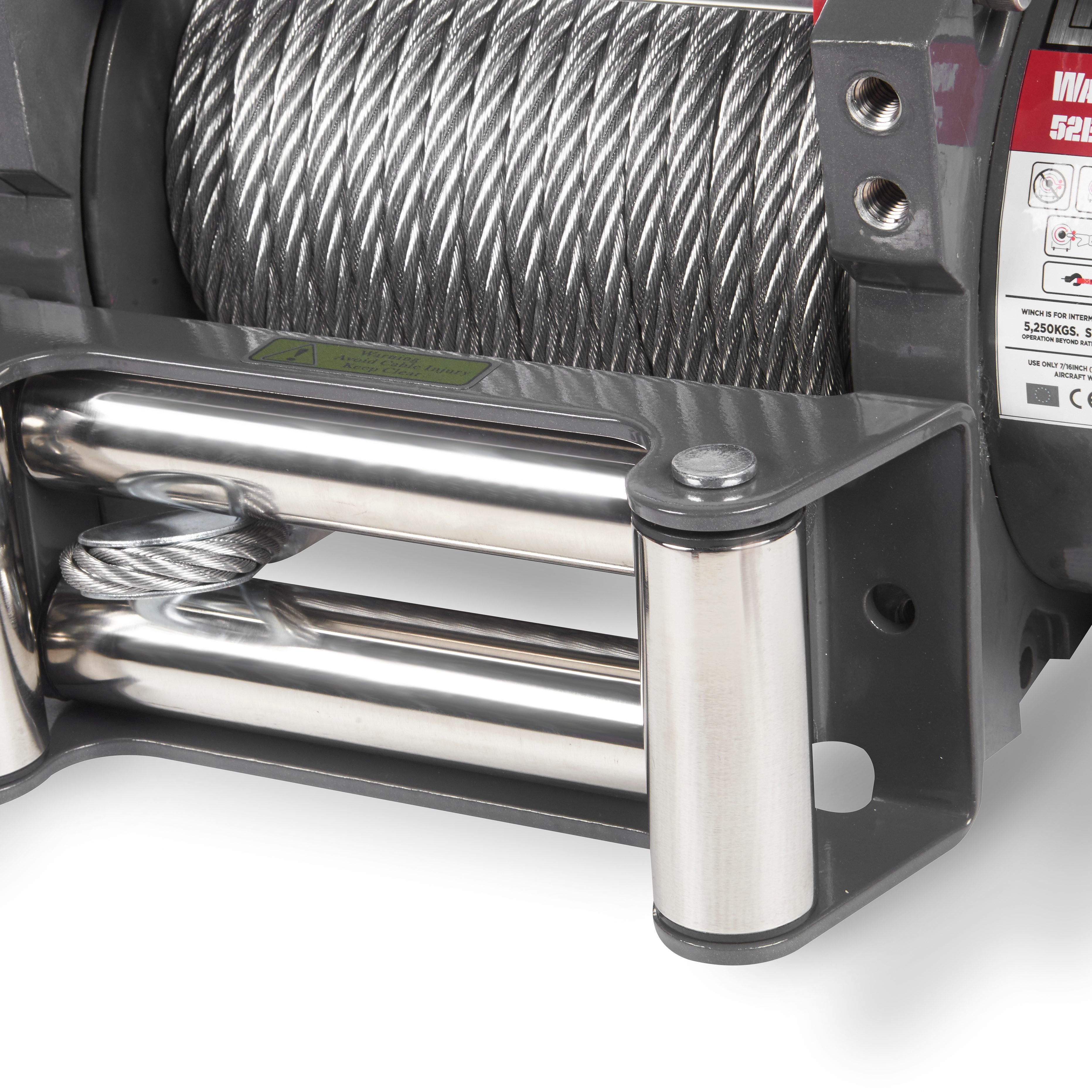 Vinsj Warrior Winches EN 5250 - Ståltau 24V - 9