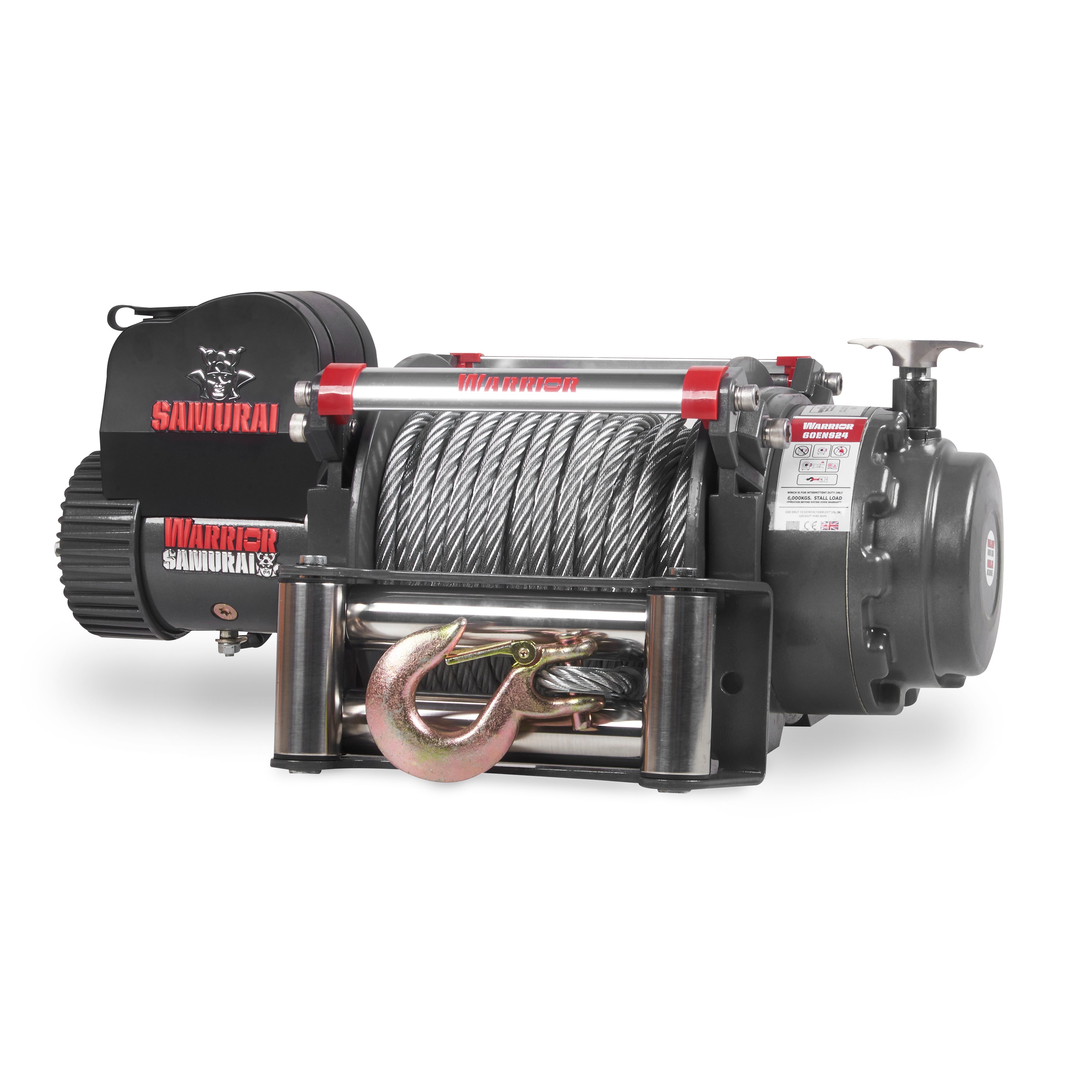 Vinsj Warrior Winches EN 6000 - Ståltau 12V - 4