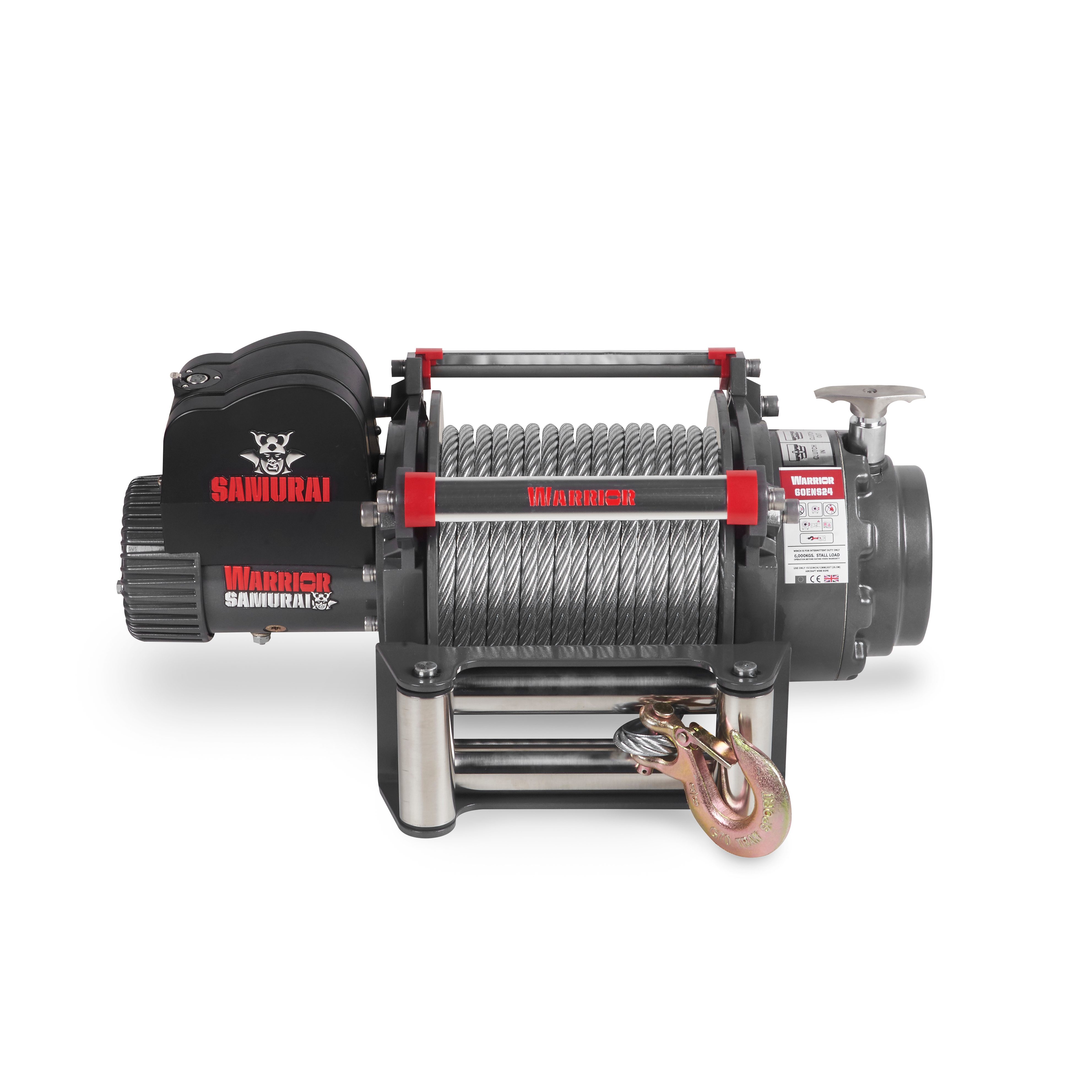 Warrior Winches EN 6000 Winch - Steel Cable 24V - 3