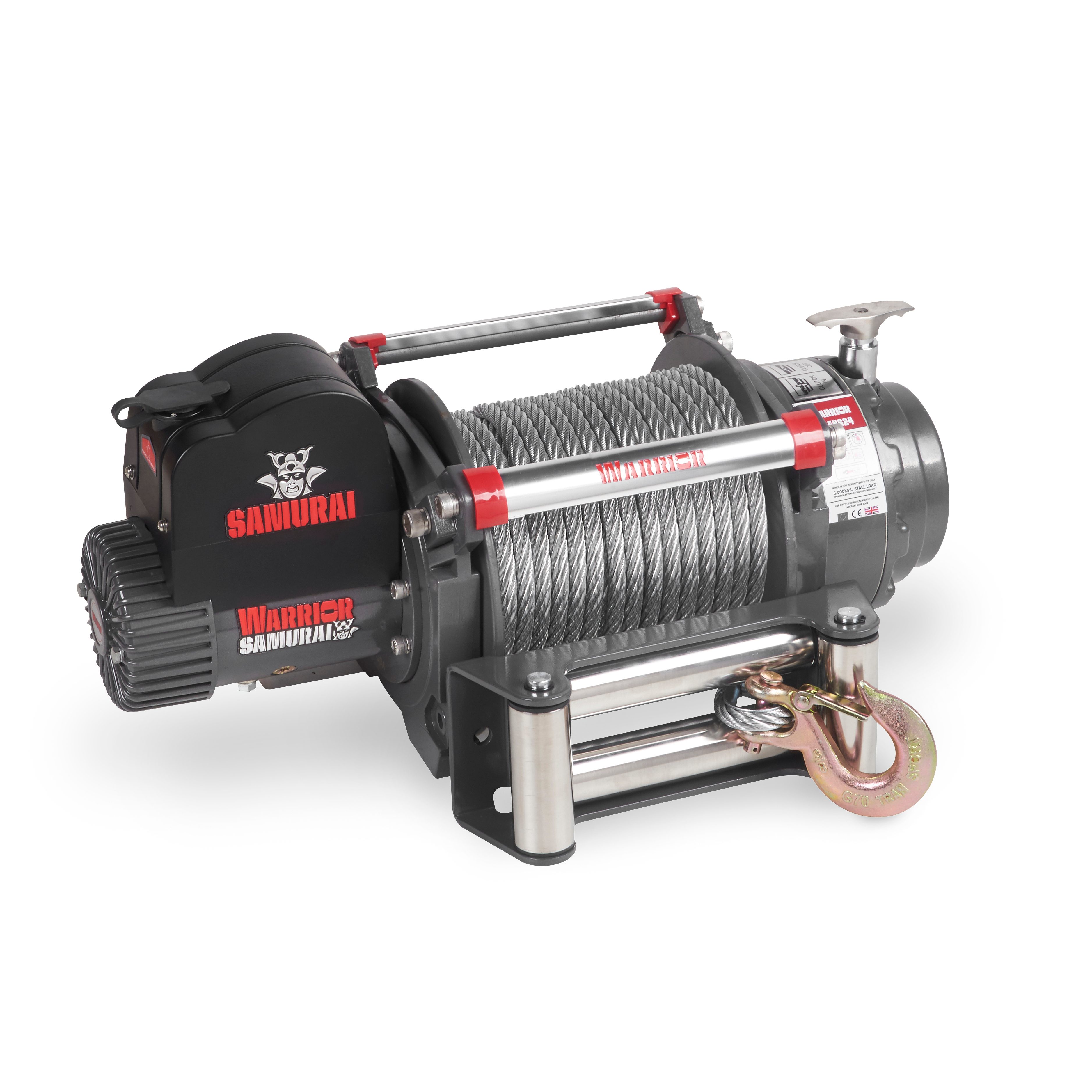 Warrior Winches EN 6000 Winch - Steel Cable 24V - 5