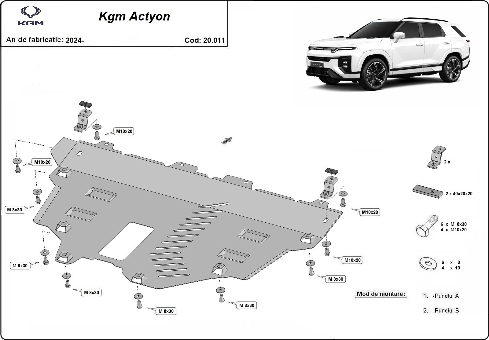 Skid Plate Steel Engine+ | KGM Actyon (2024-2026) - 3