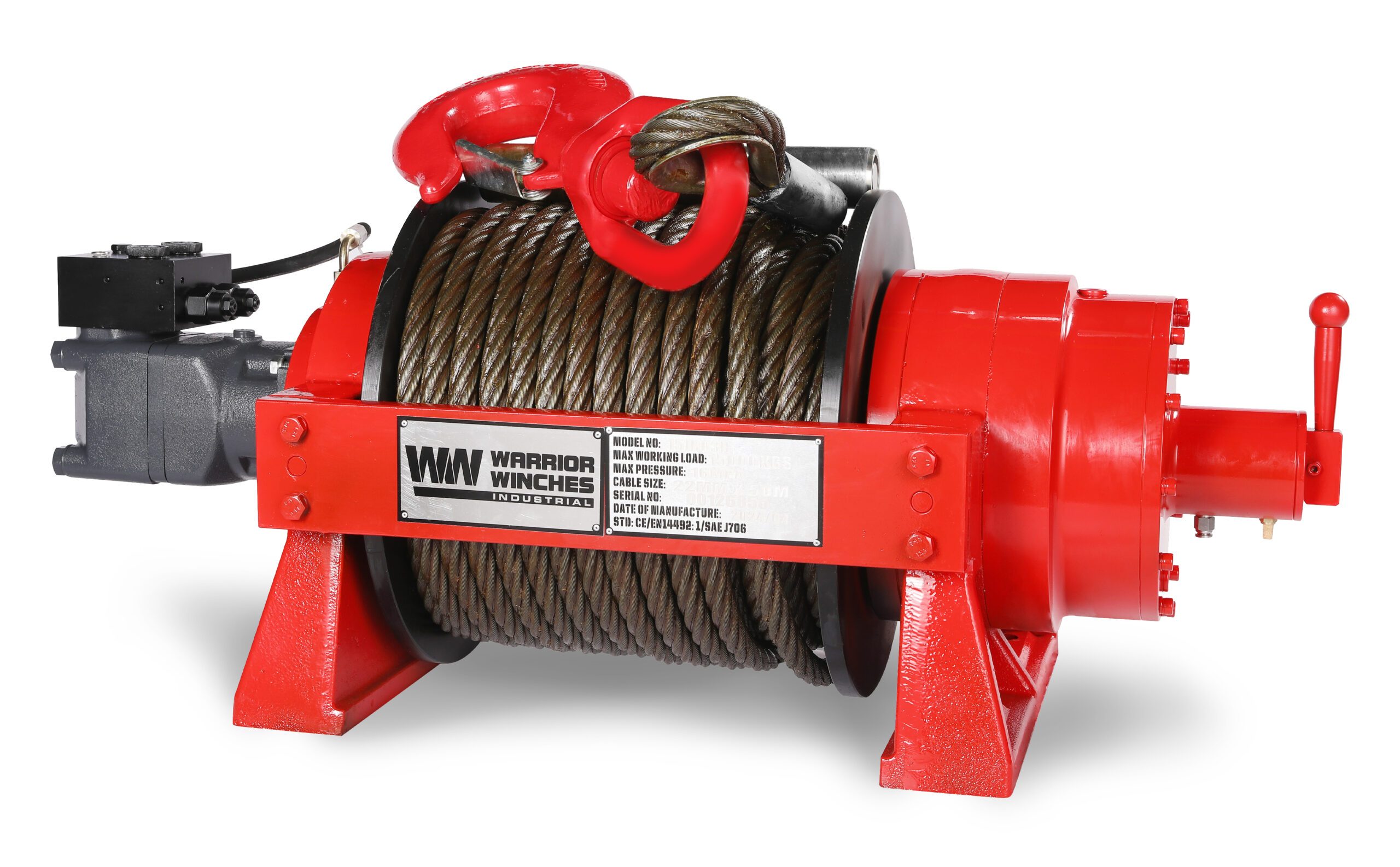 Hydraulisk Vinsch Warrior Winches JR 15 Industriell Hydraulisk Vinsch - 2