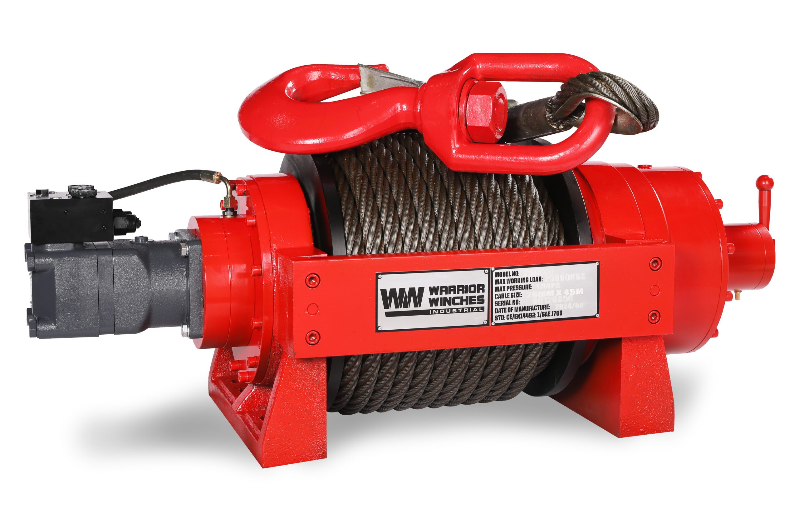 Hydraulisk vinsj Warrior Winches JR 20 industriell