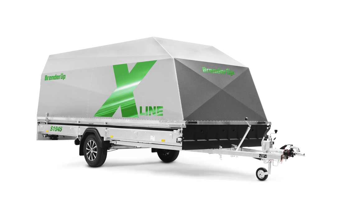 Brenderup Snöskotersläp X-line Silver Northern Light Inline 450L 1240 kg